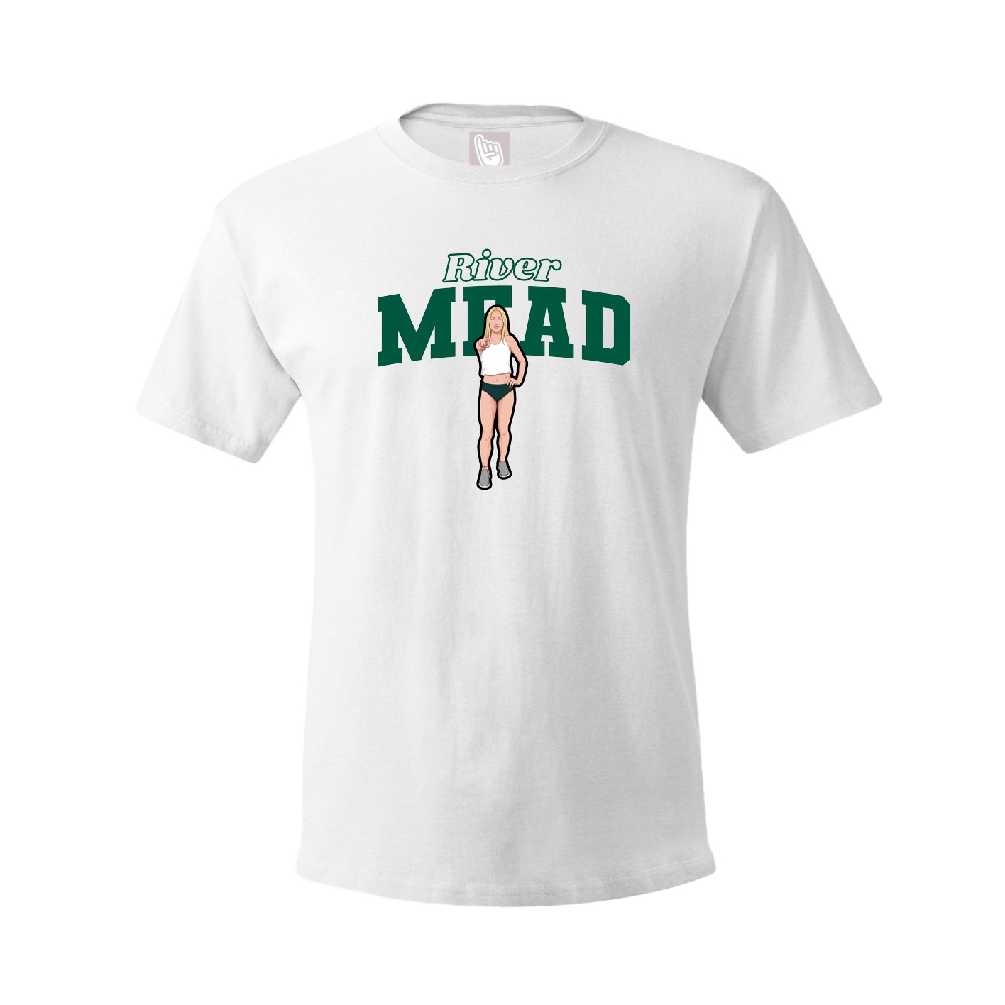 Youth Tee — Name Arch in White