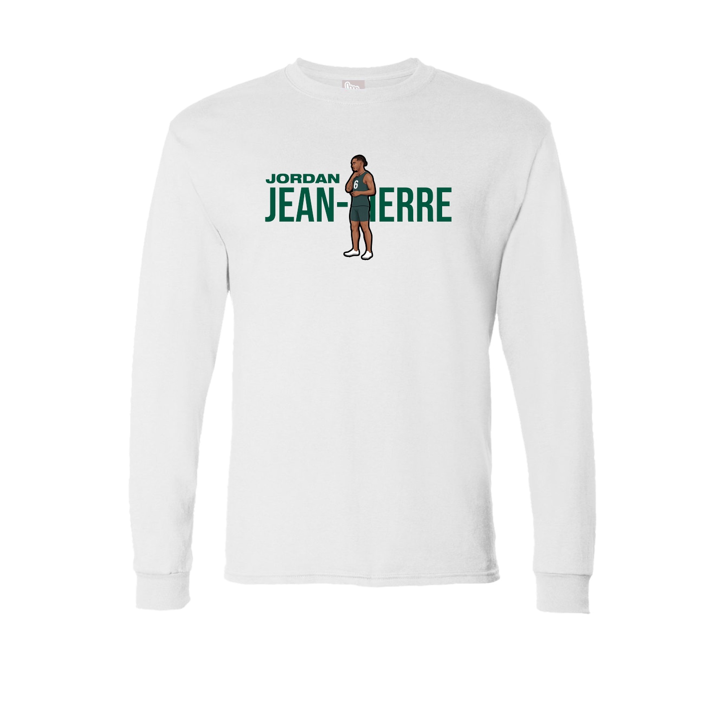 Long Sleeve Tee — Player Name in White