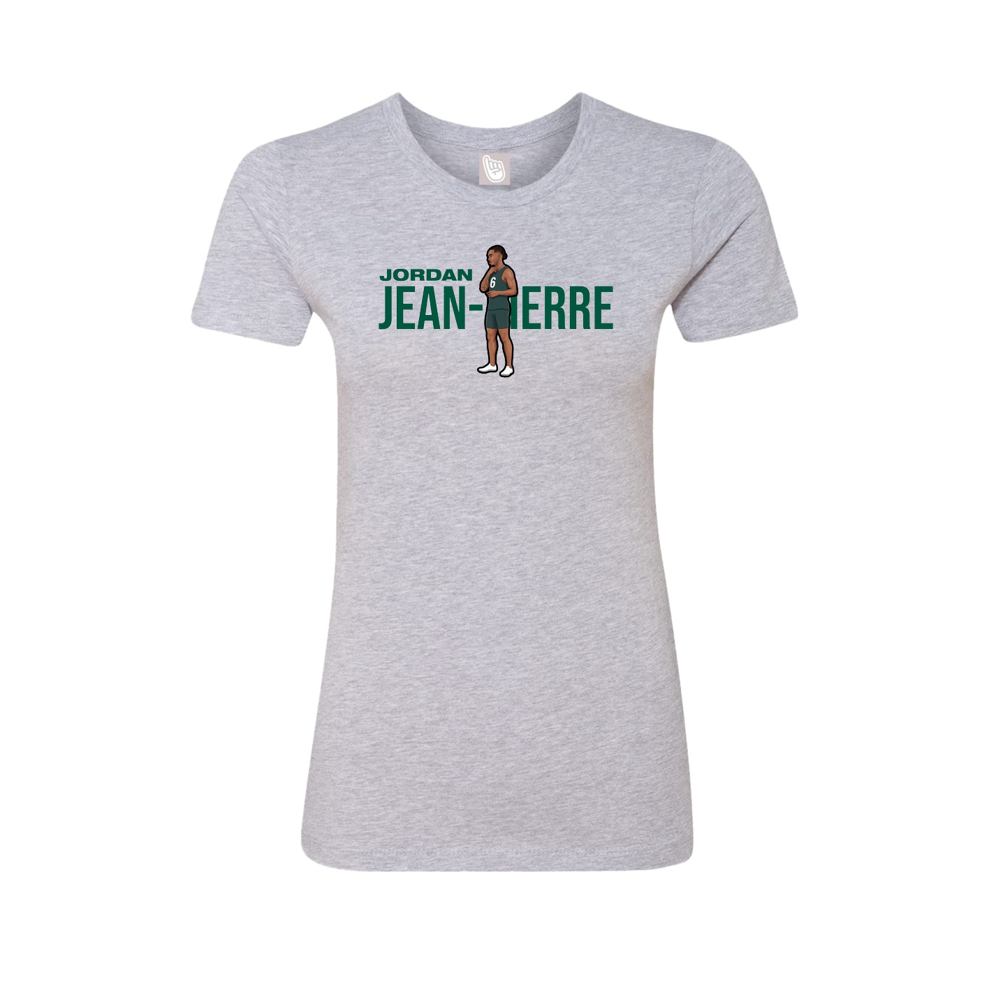 Fitted Women's Tee — Player Name in Grey