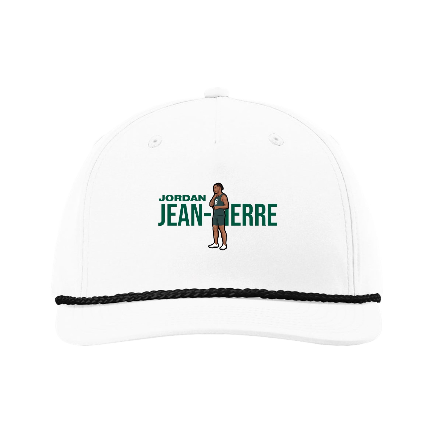 Five-Panel Classic Rope Cap — Player Name in White