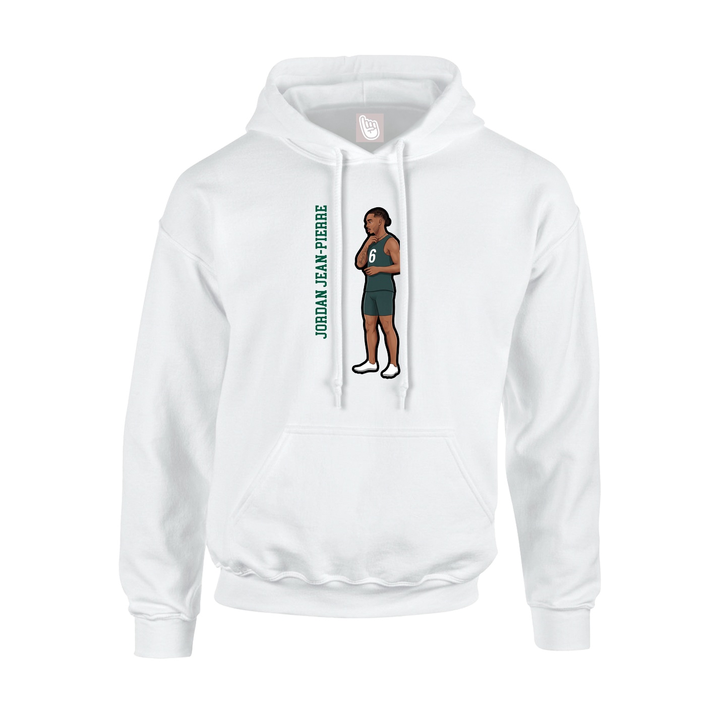 Youth Hoodie — Name Vertical in White