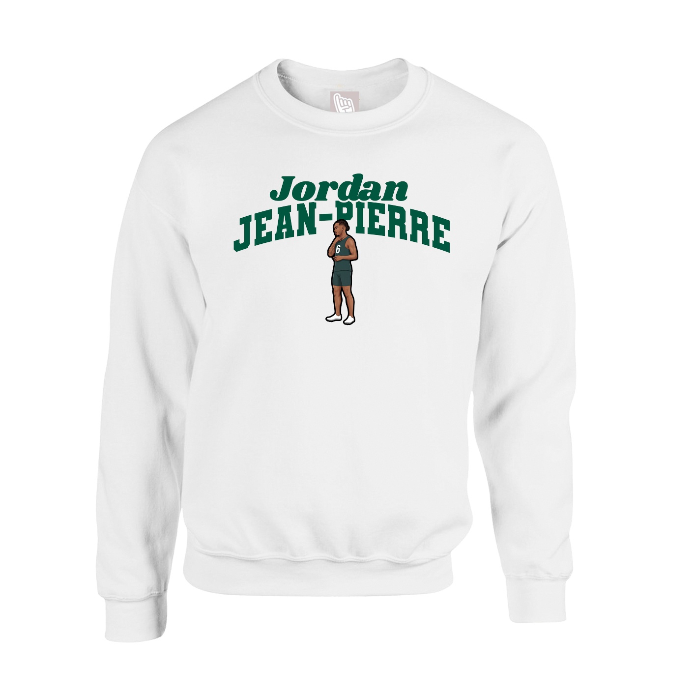 Fleece Crew — Signature Arch in White