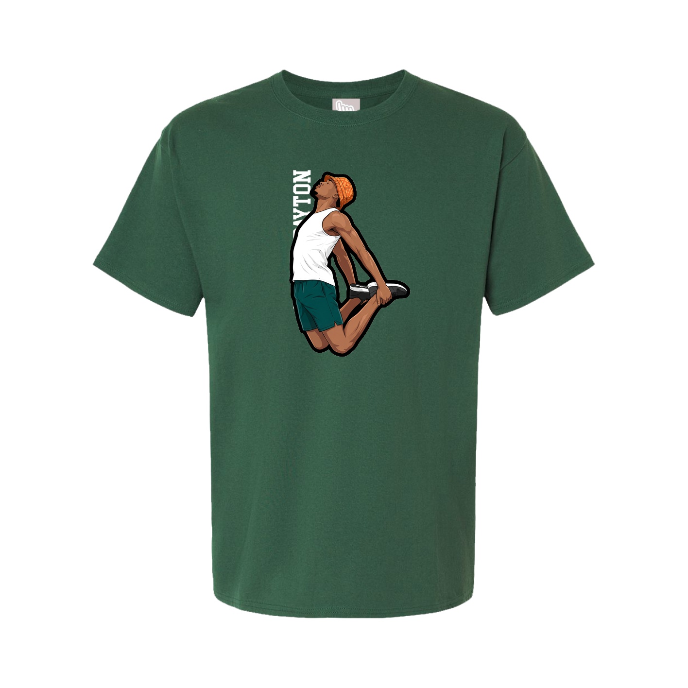 Tee — Name Vertical in Green