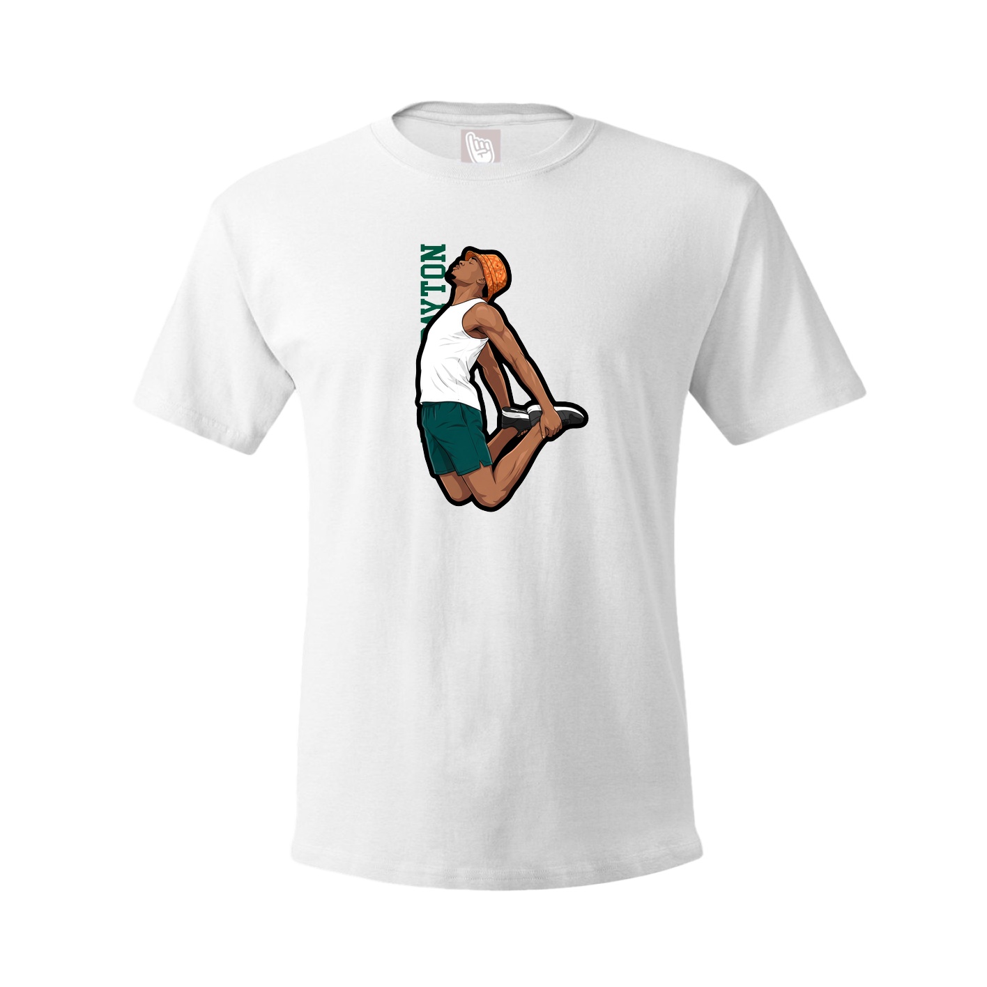 Youth Tee — Name Vertical in White