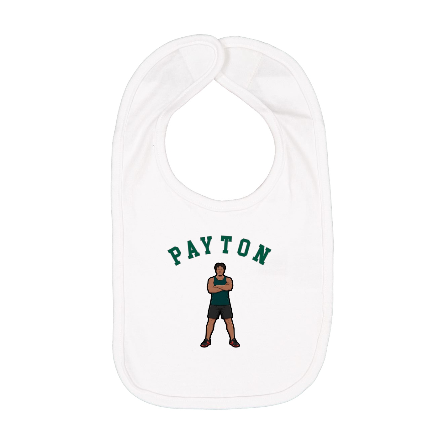 Infant Bib — Shirsey Arch in White