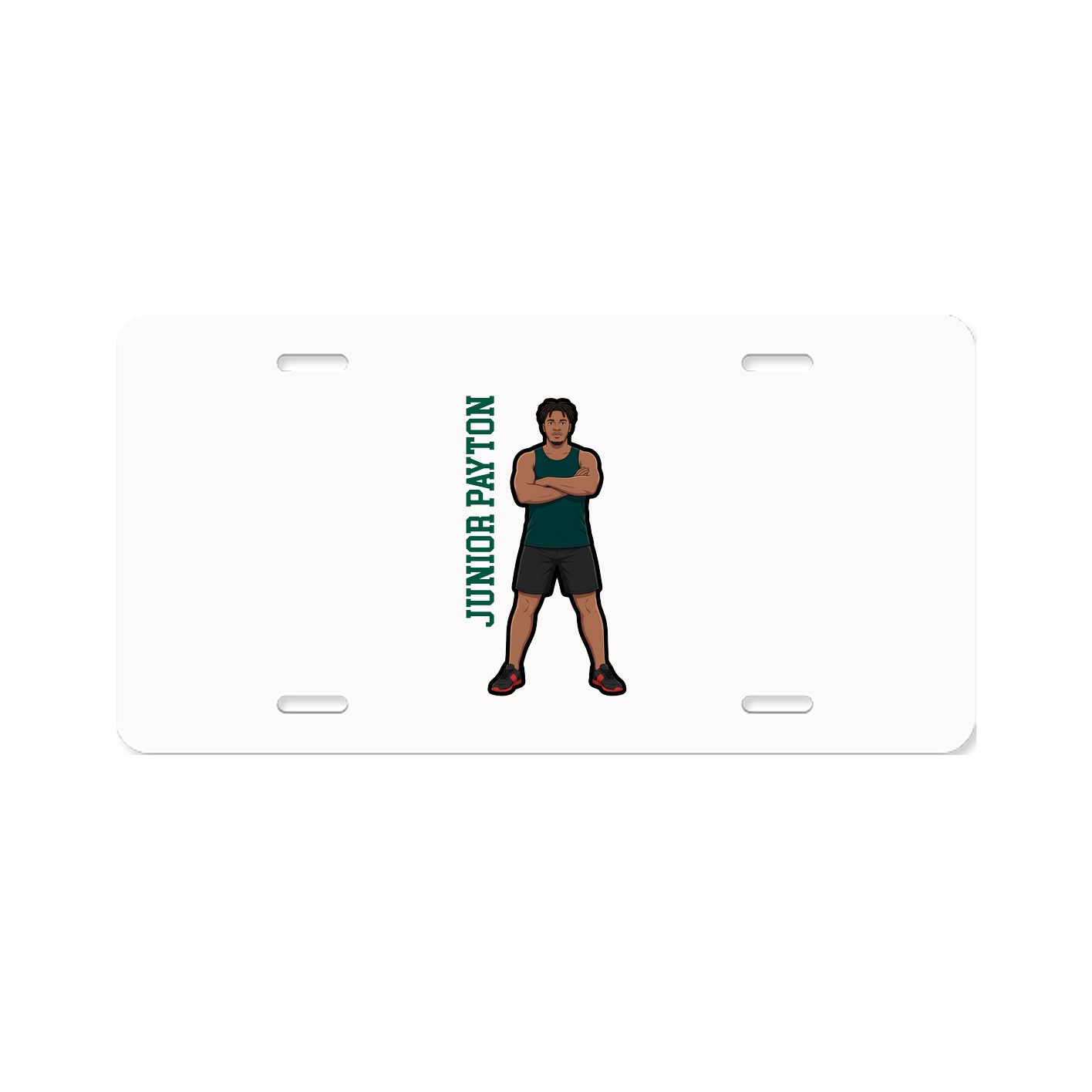 License Plate — Name Vertical in Classic