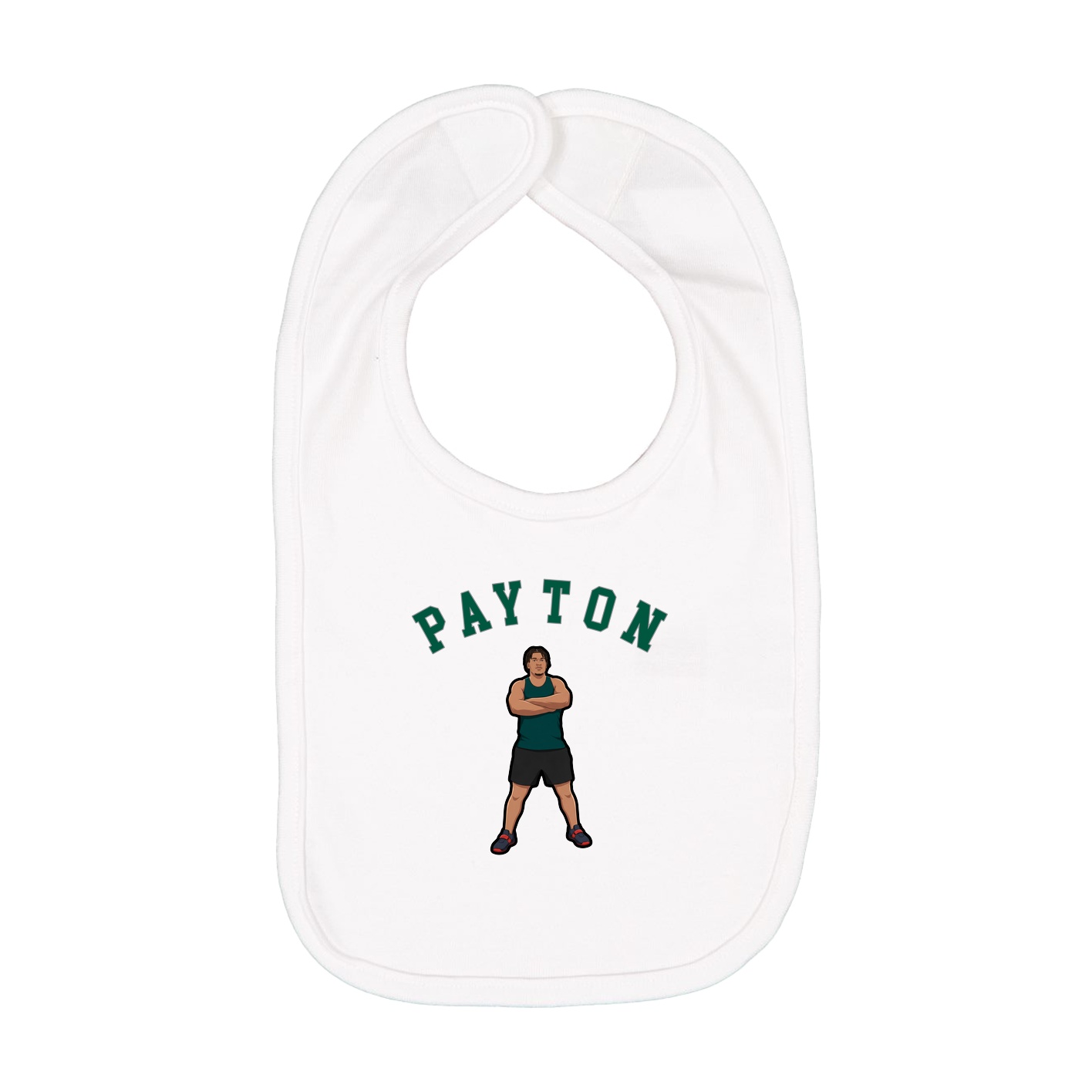 Infant Bib — Shirsey Arch in White