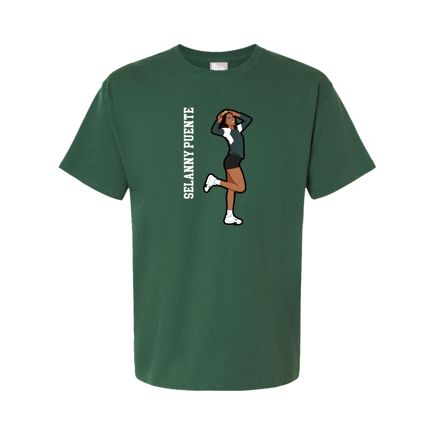 Tee — Name Vertical in Green