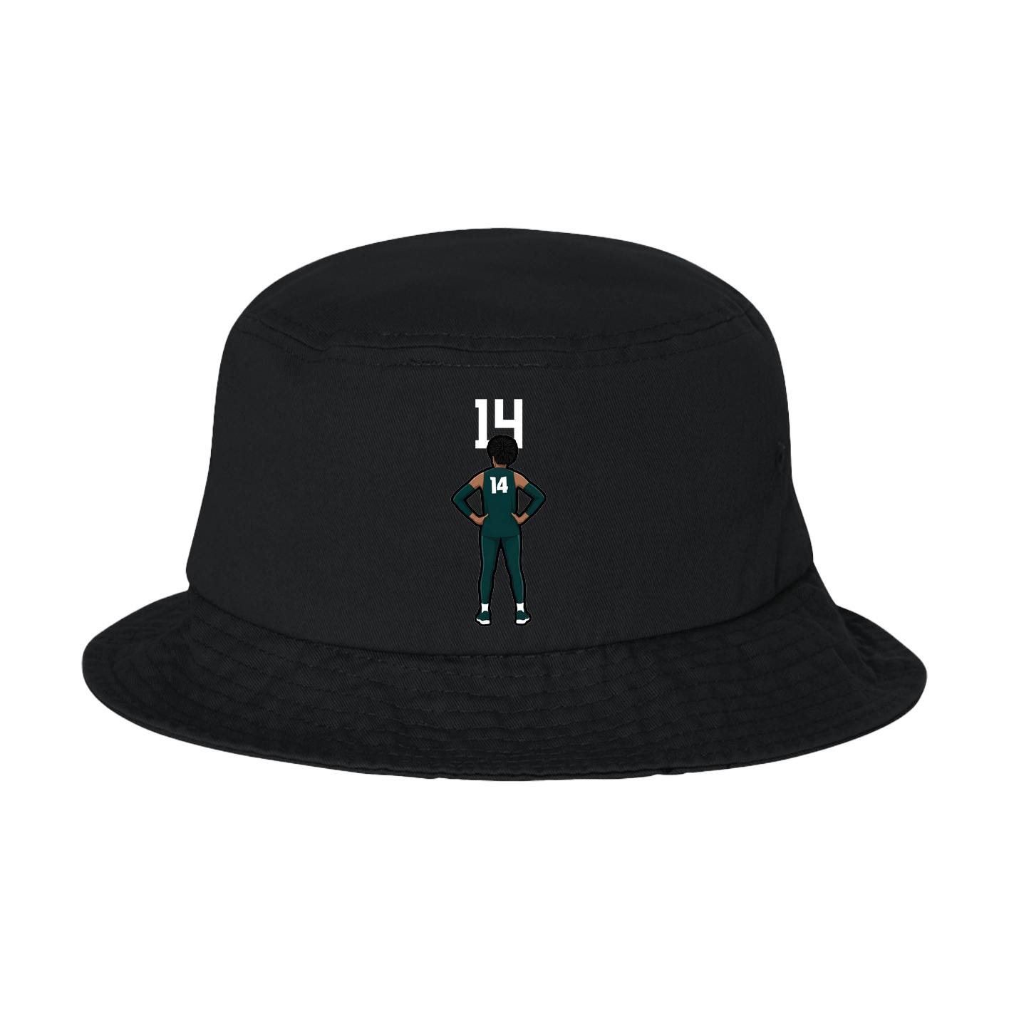 Bucket Cap — Number Top in Black