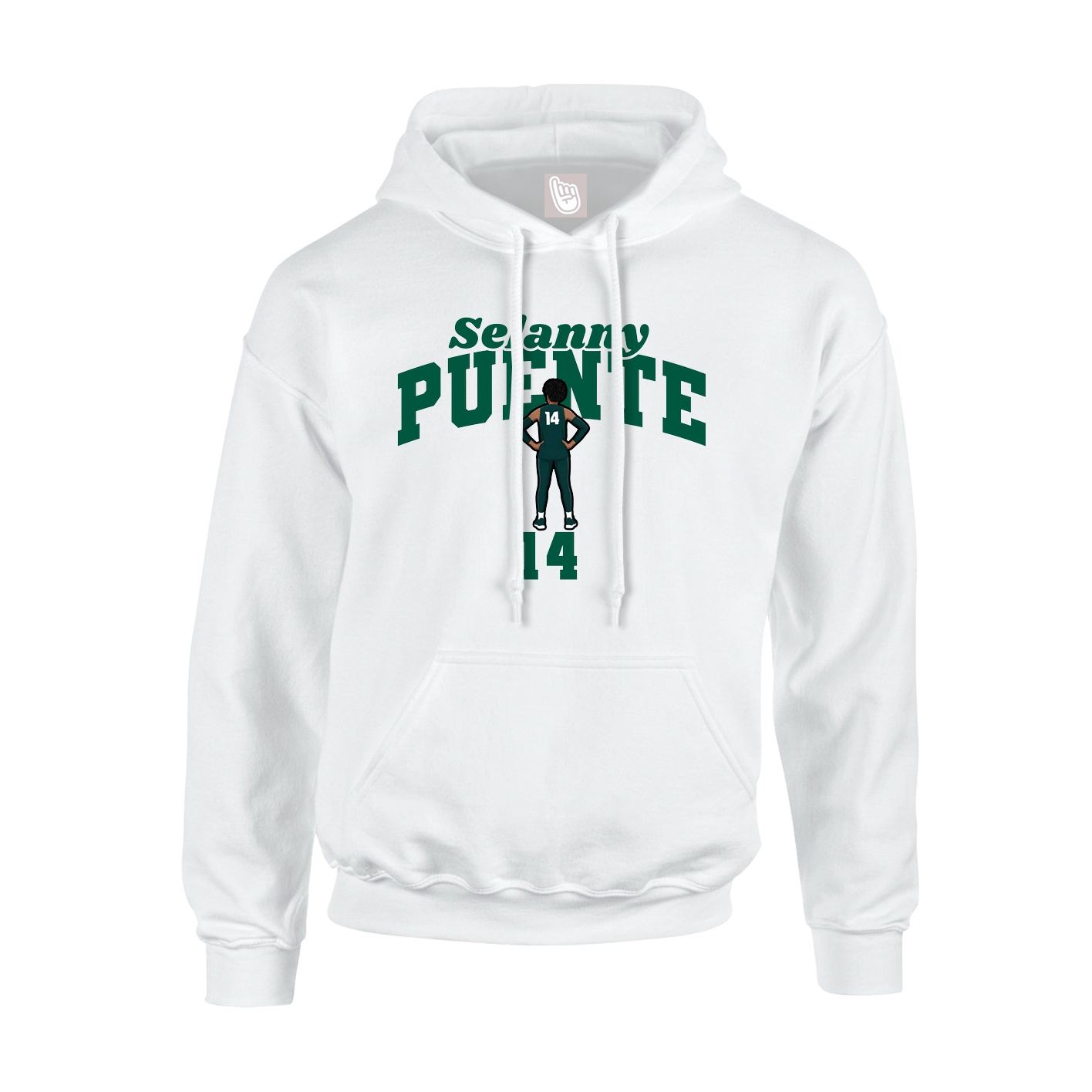 Hoodie — Signature Arch in White