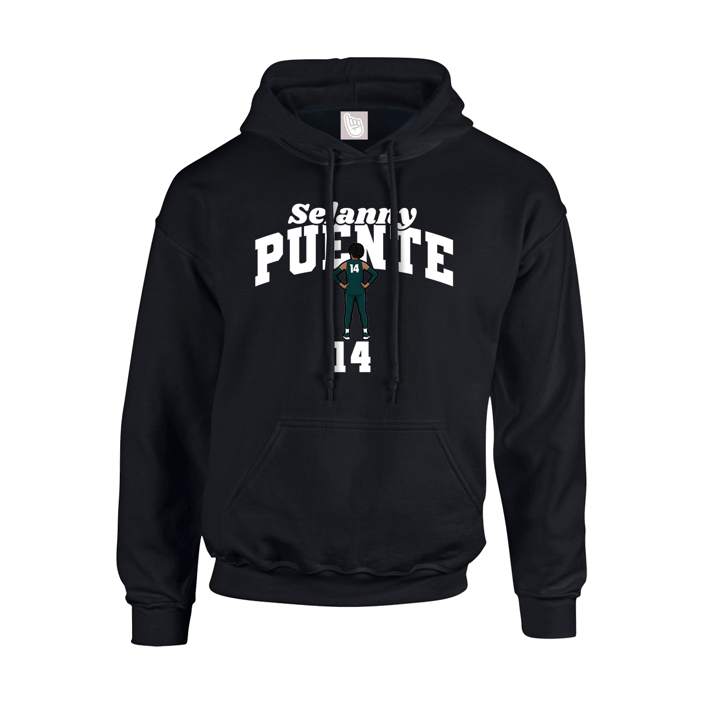Youth Hoodie — Signature Arch in Black