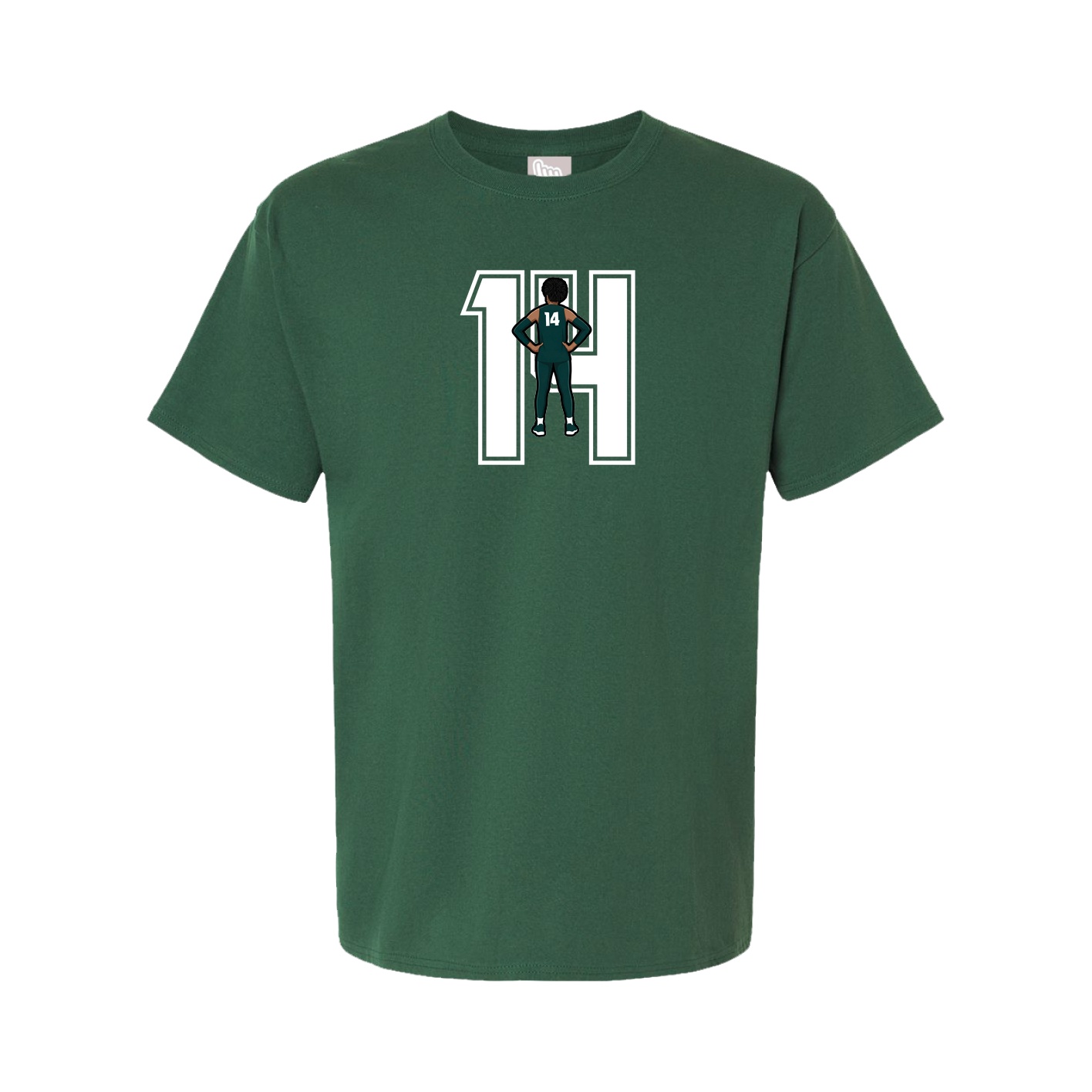 Youth Tee — Number in Green