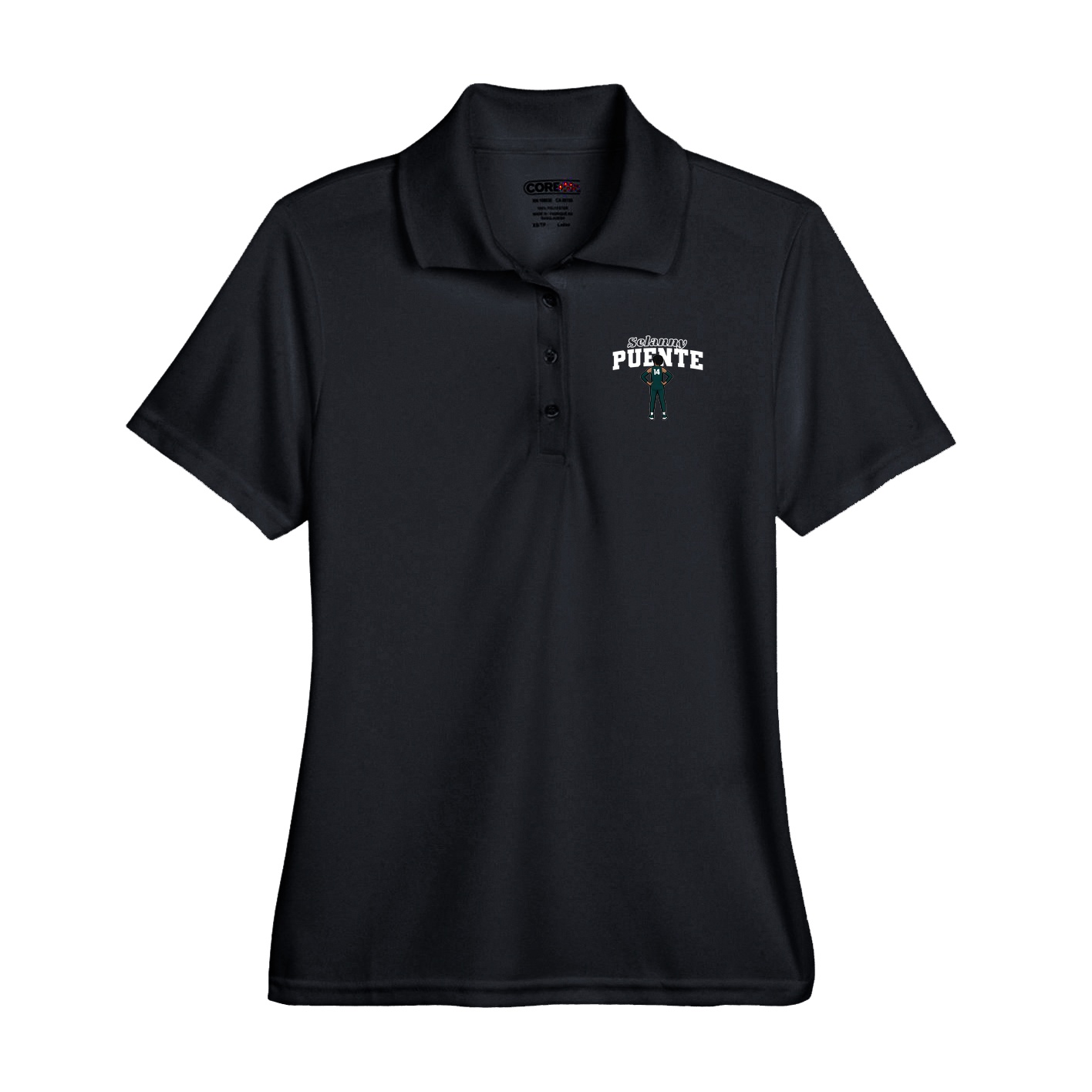 Performance Polo — Name Arch in Black