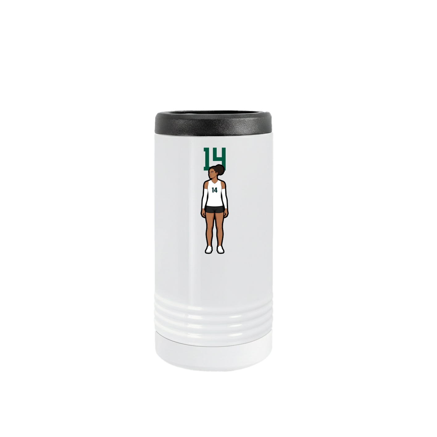 Slim Beverage Holder — Number Top in White