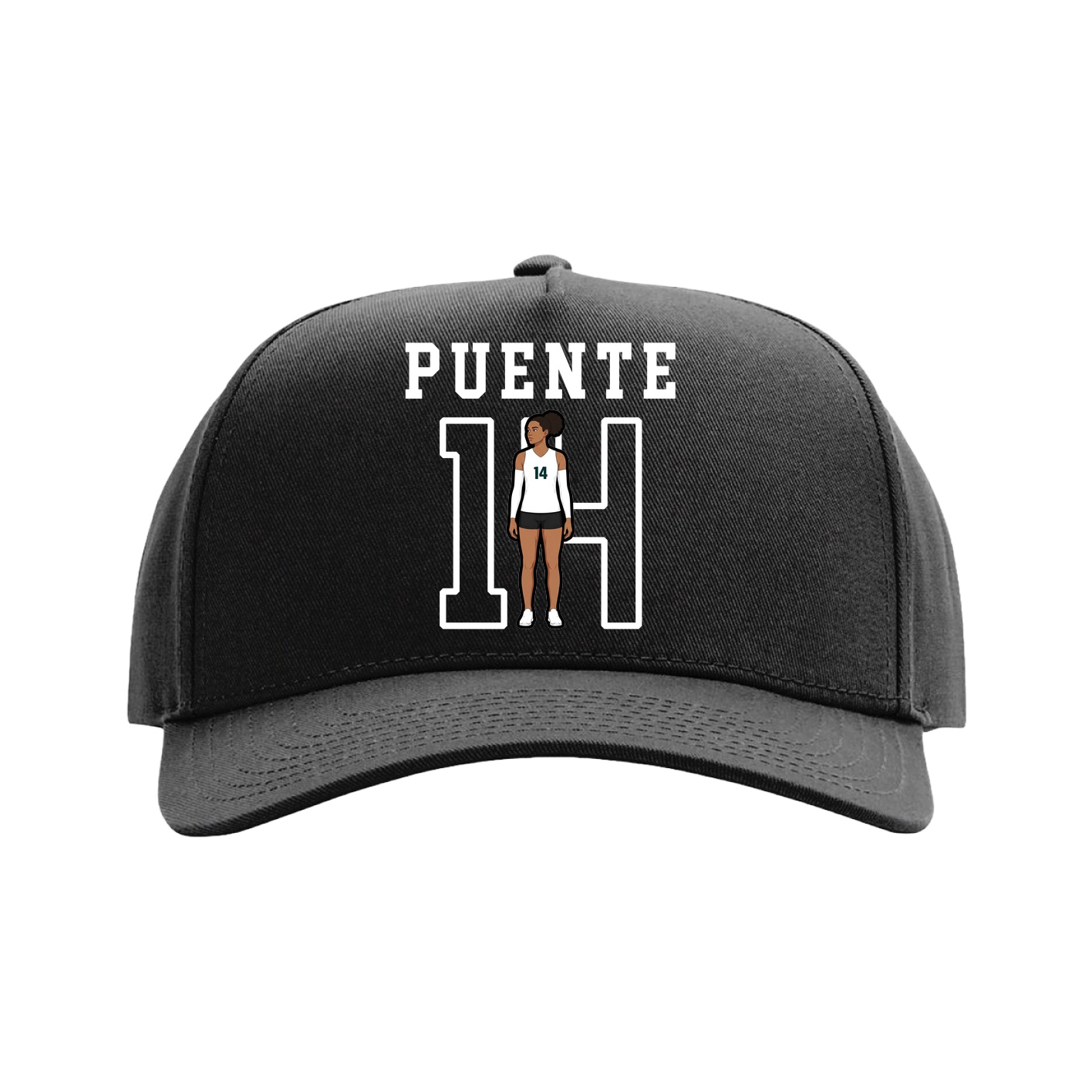 Full Fabric Five-Panel Champ Cap — Shirsey in Black