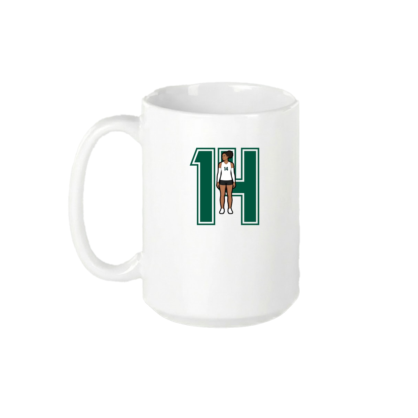 15oz Coffee Mug — Number in White