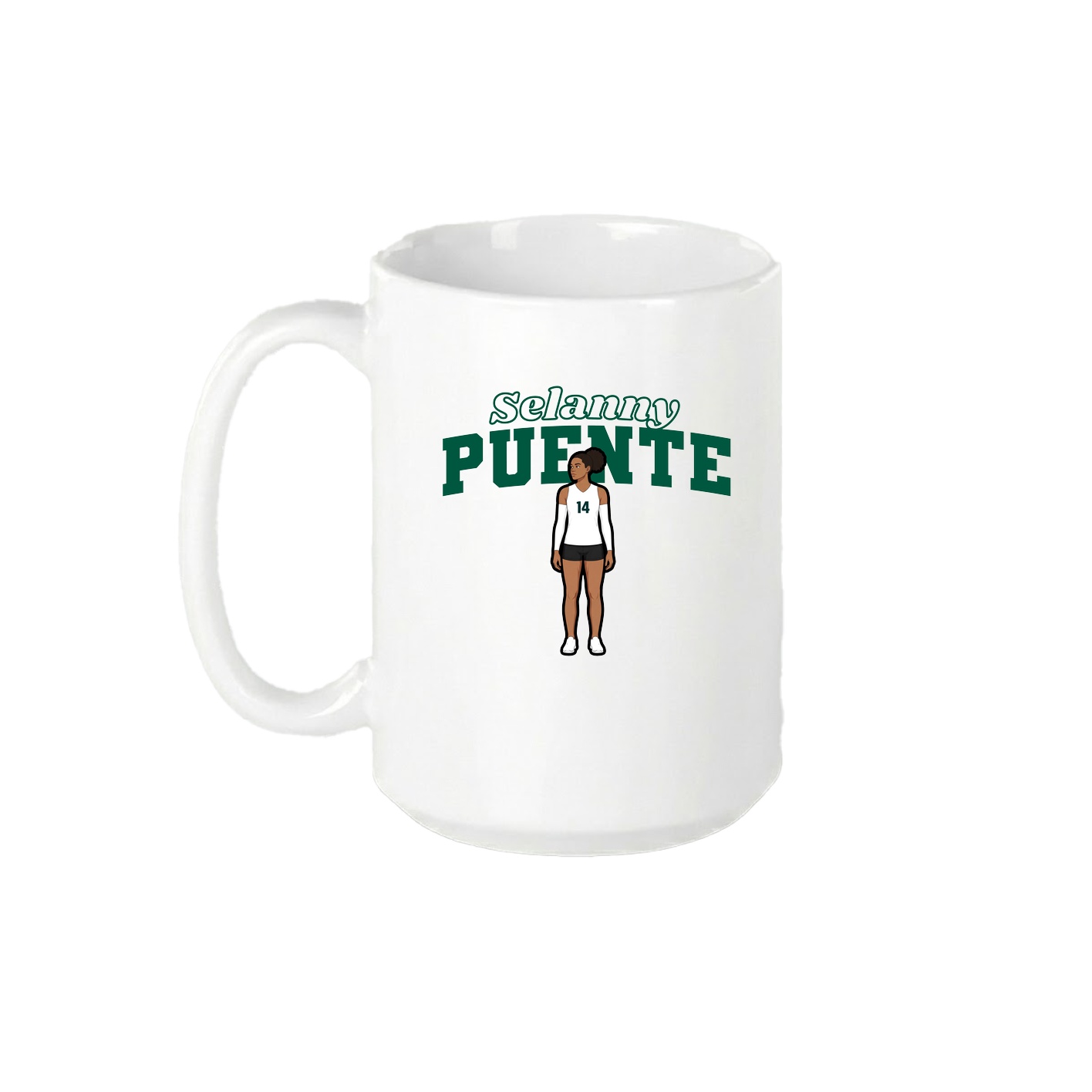 15oz Coffee Mug — Name Arch in White