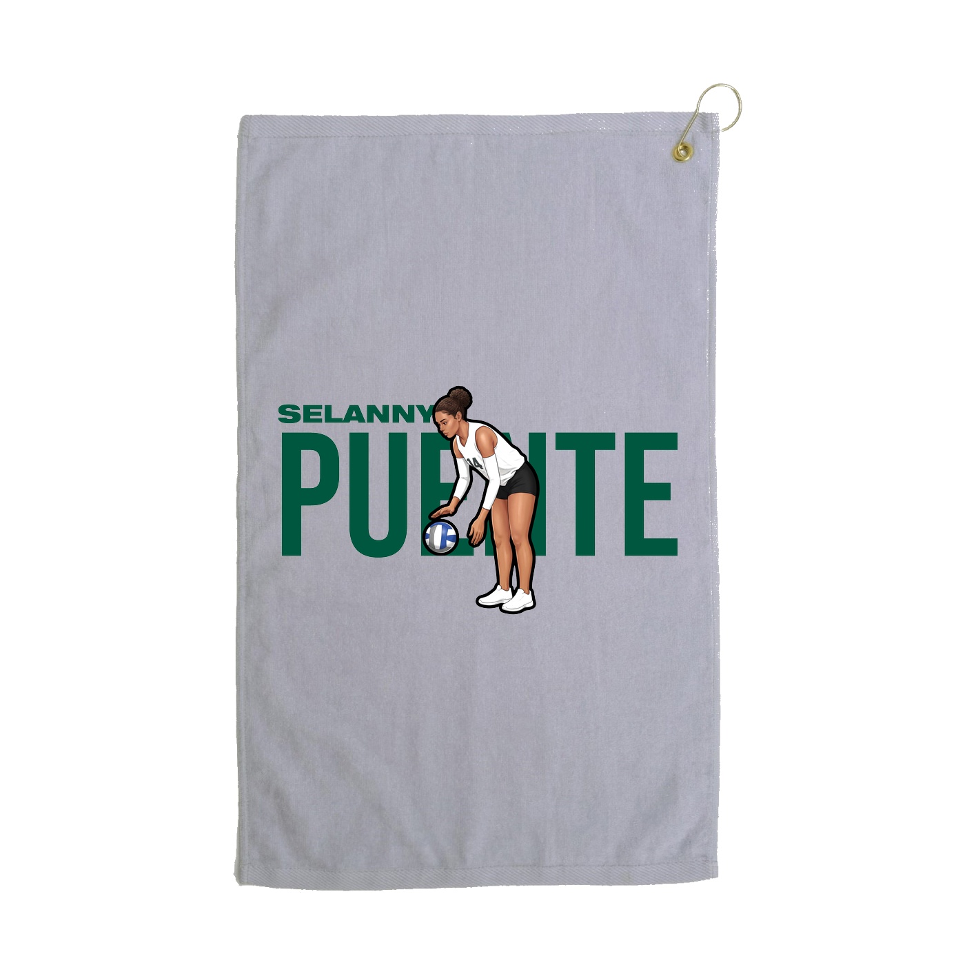 Golf Towel — Player Name in Grey