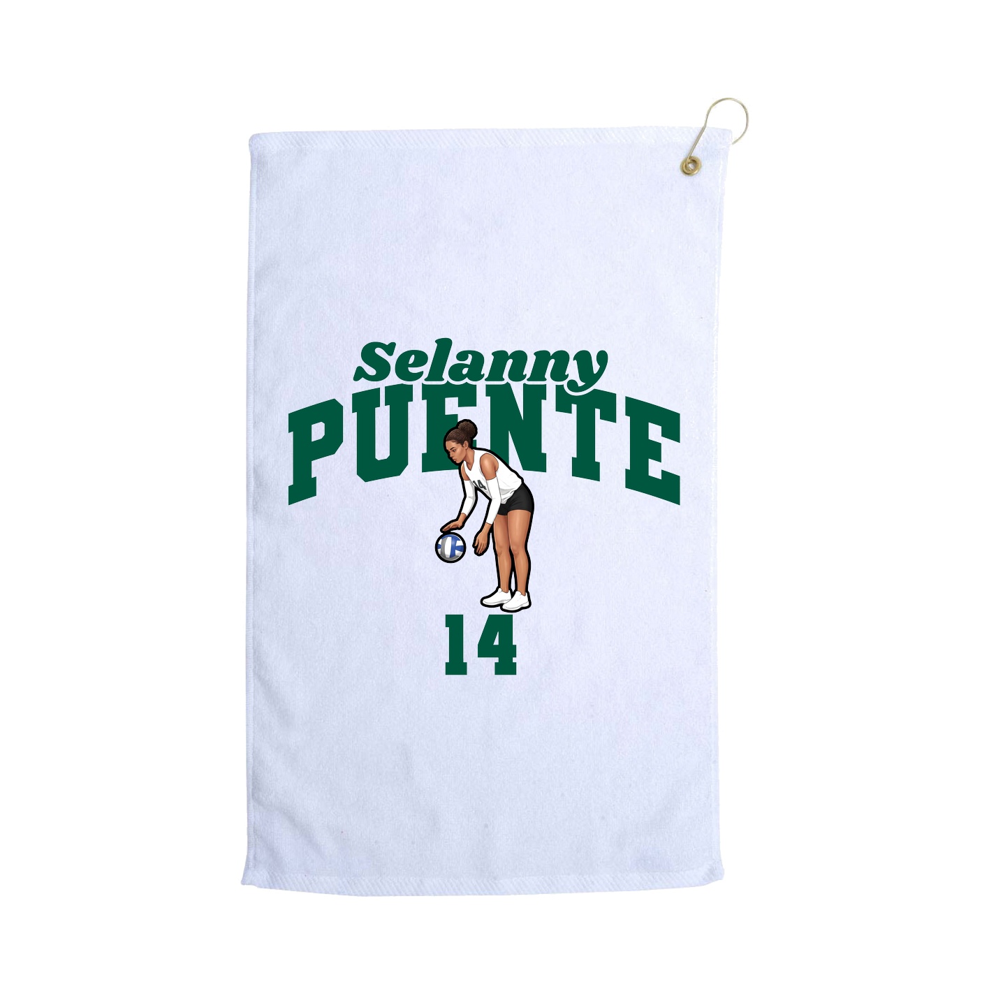 Golf Towel — Signature Arch in White