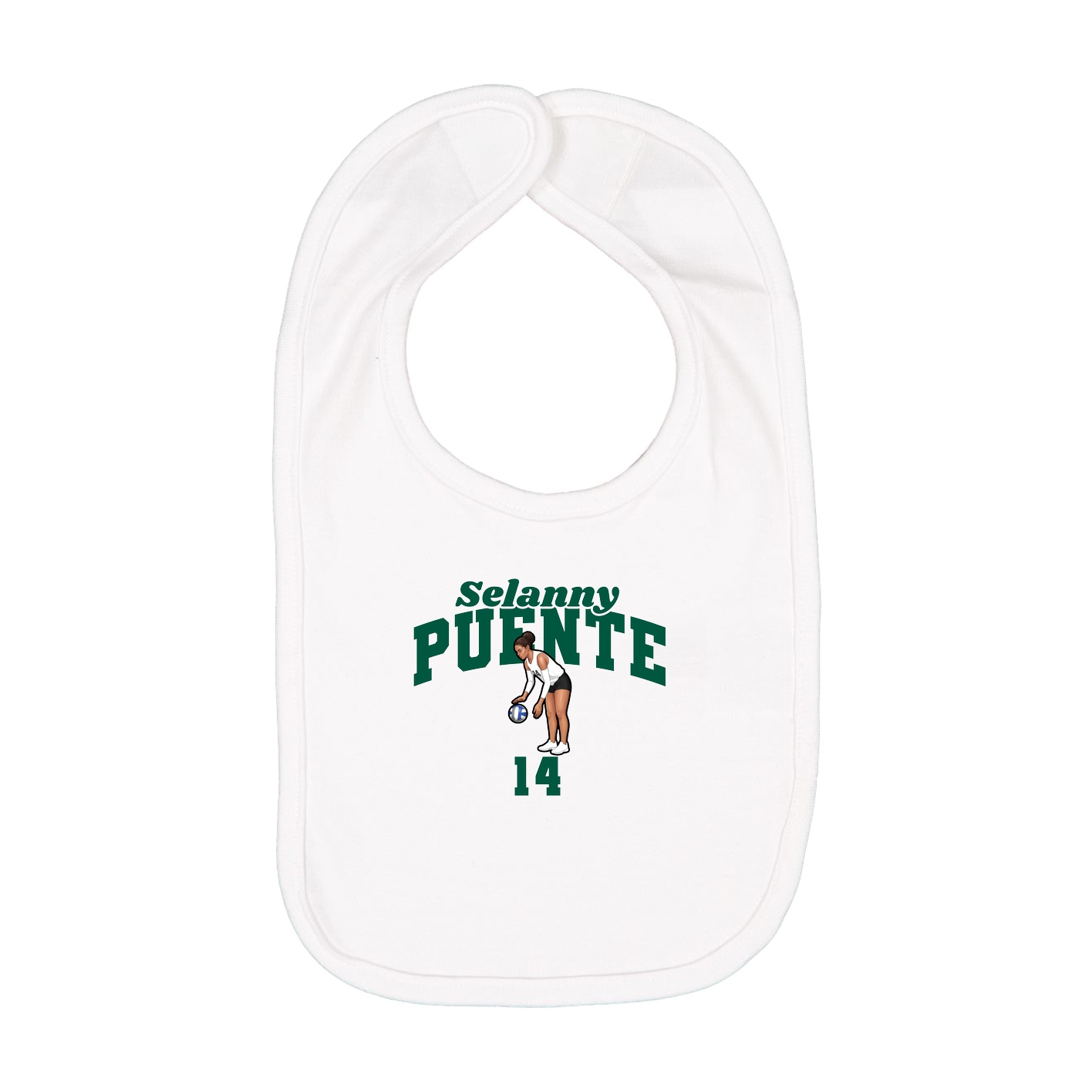 Infant Bib — Signature Arch in White