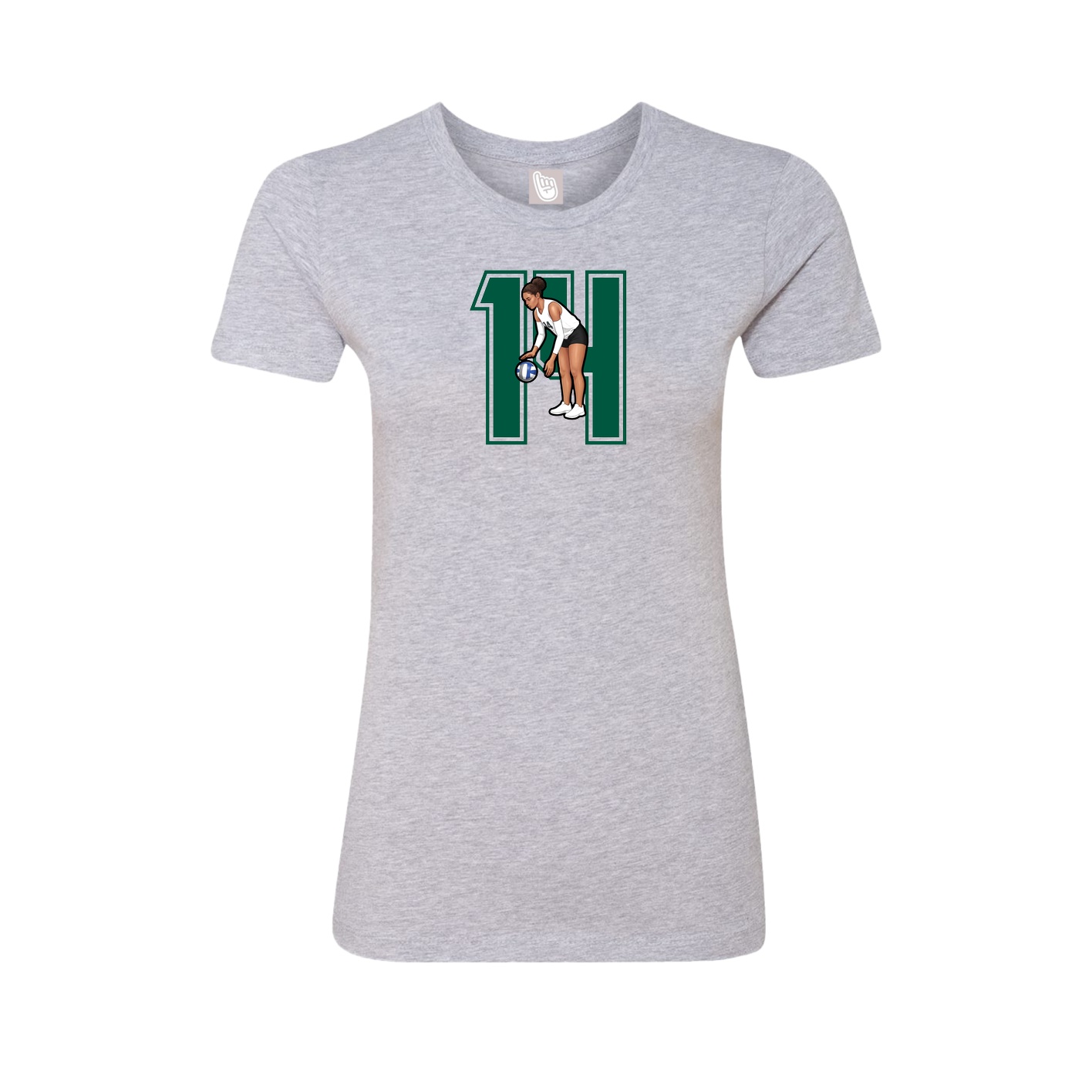 Womens Tee — Number in Grey