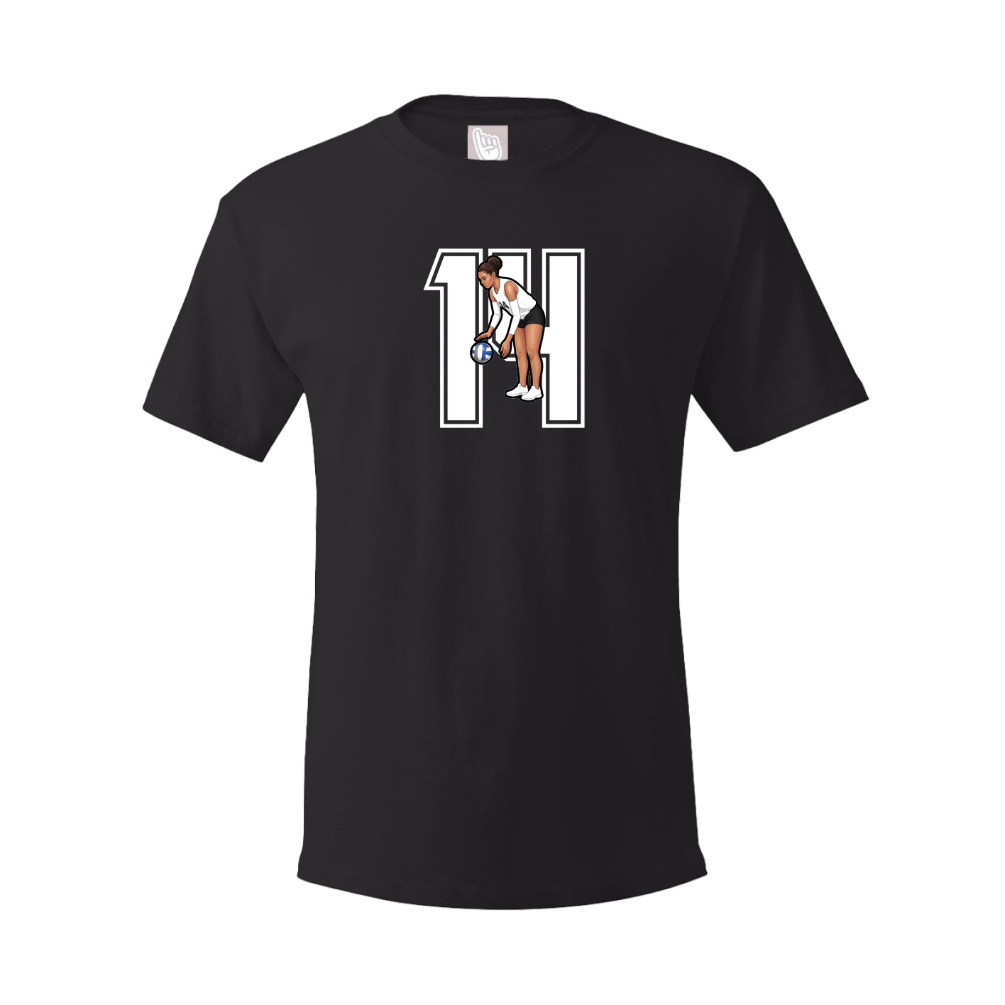 Youth Tee — Number in Black