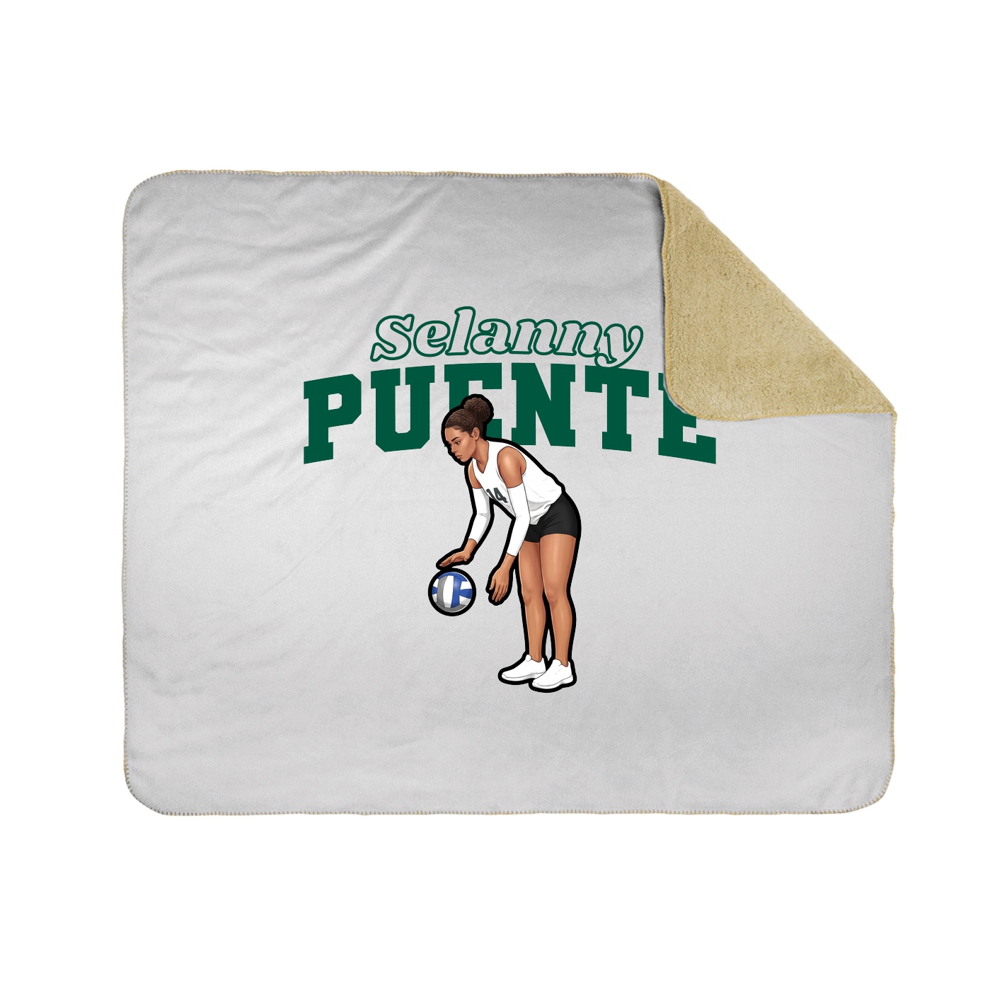 Throw Blanket — Name Arch in White