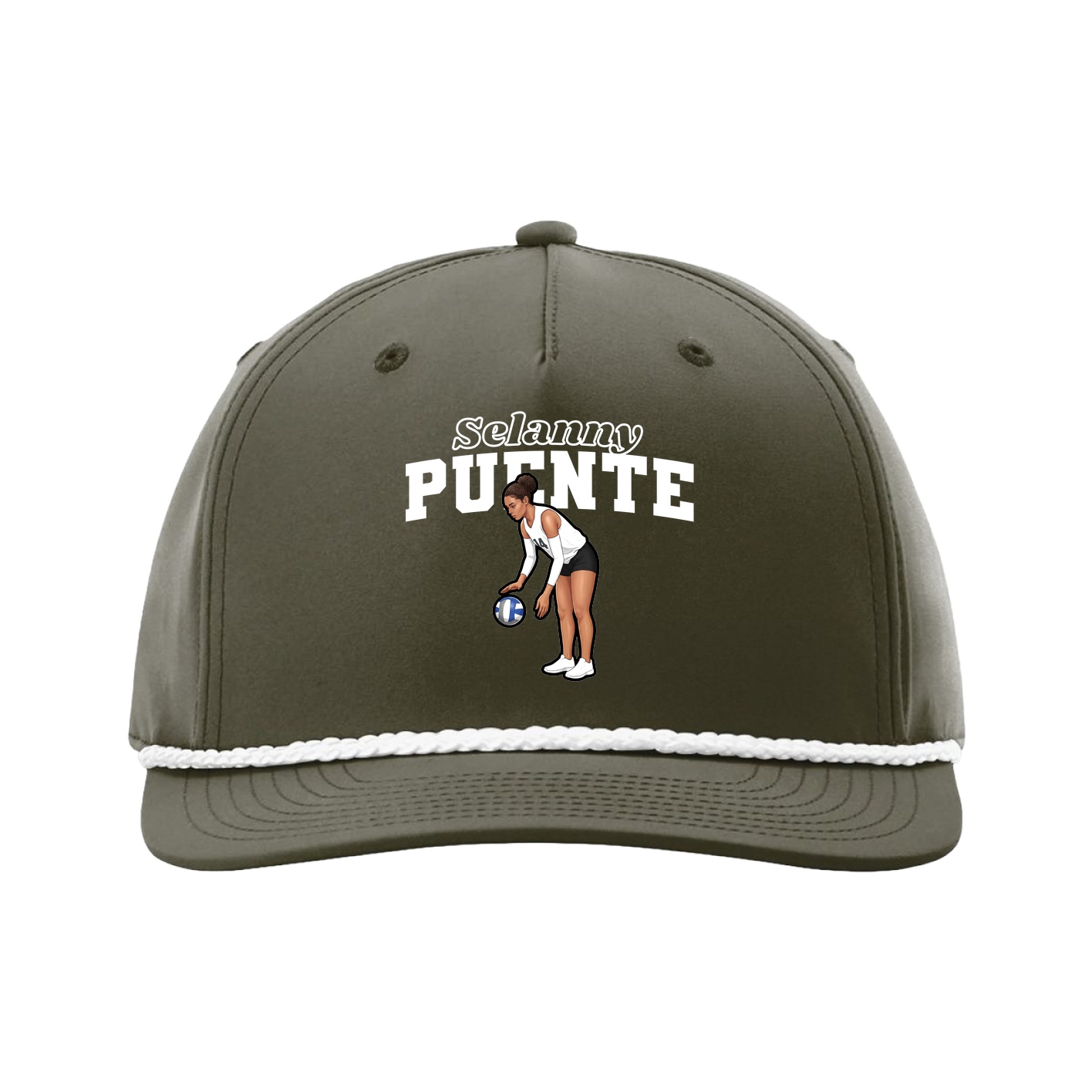 Five-Panel Classic Rope Cap — Name Arch in Green