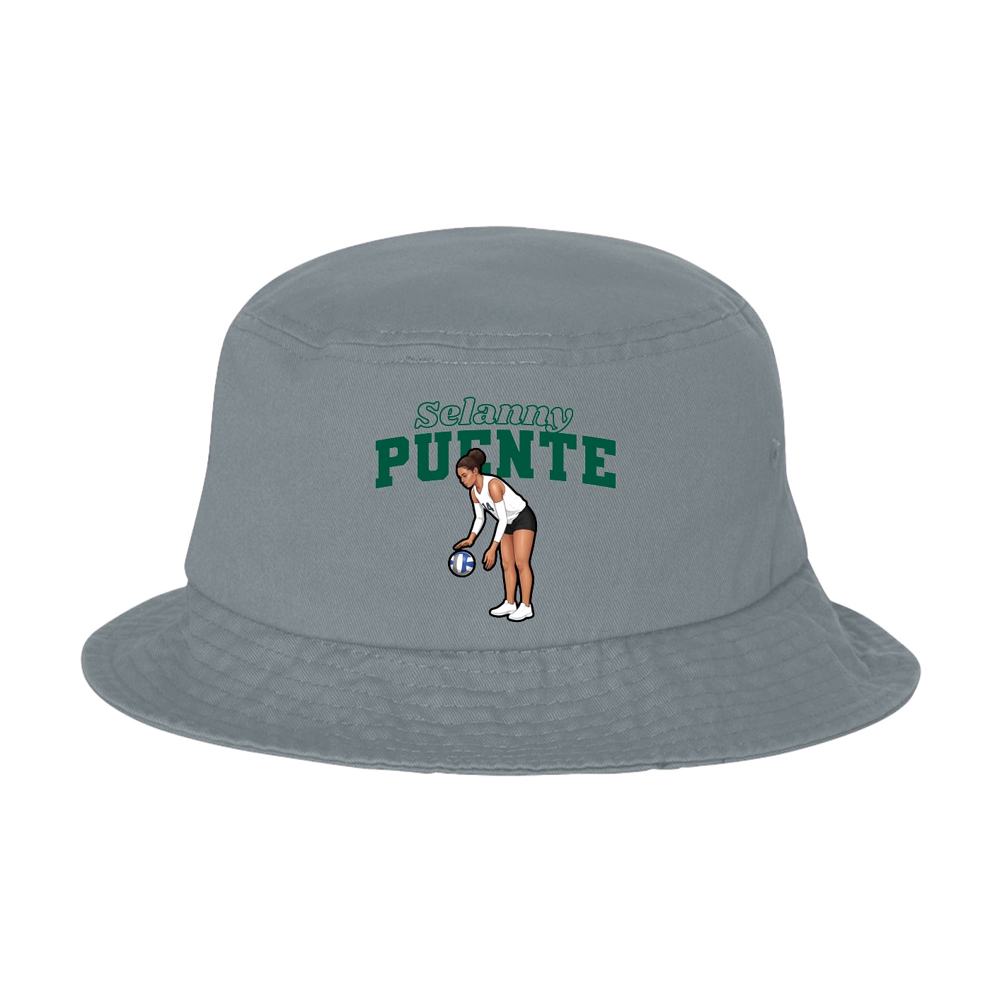 Bucket Cap — Name Arch in Grey