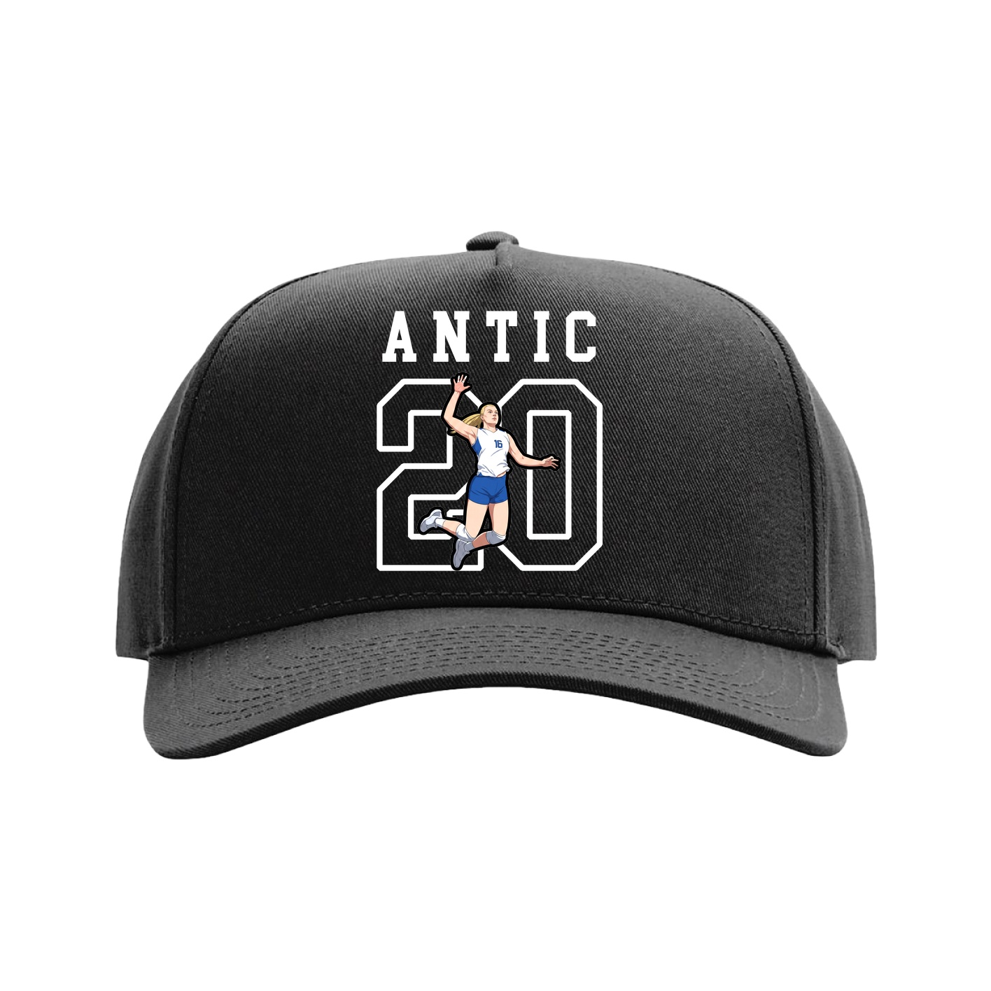 Full Fabric Five-Panel Champ Cap — Shirsey in Black