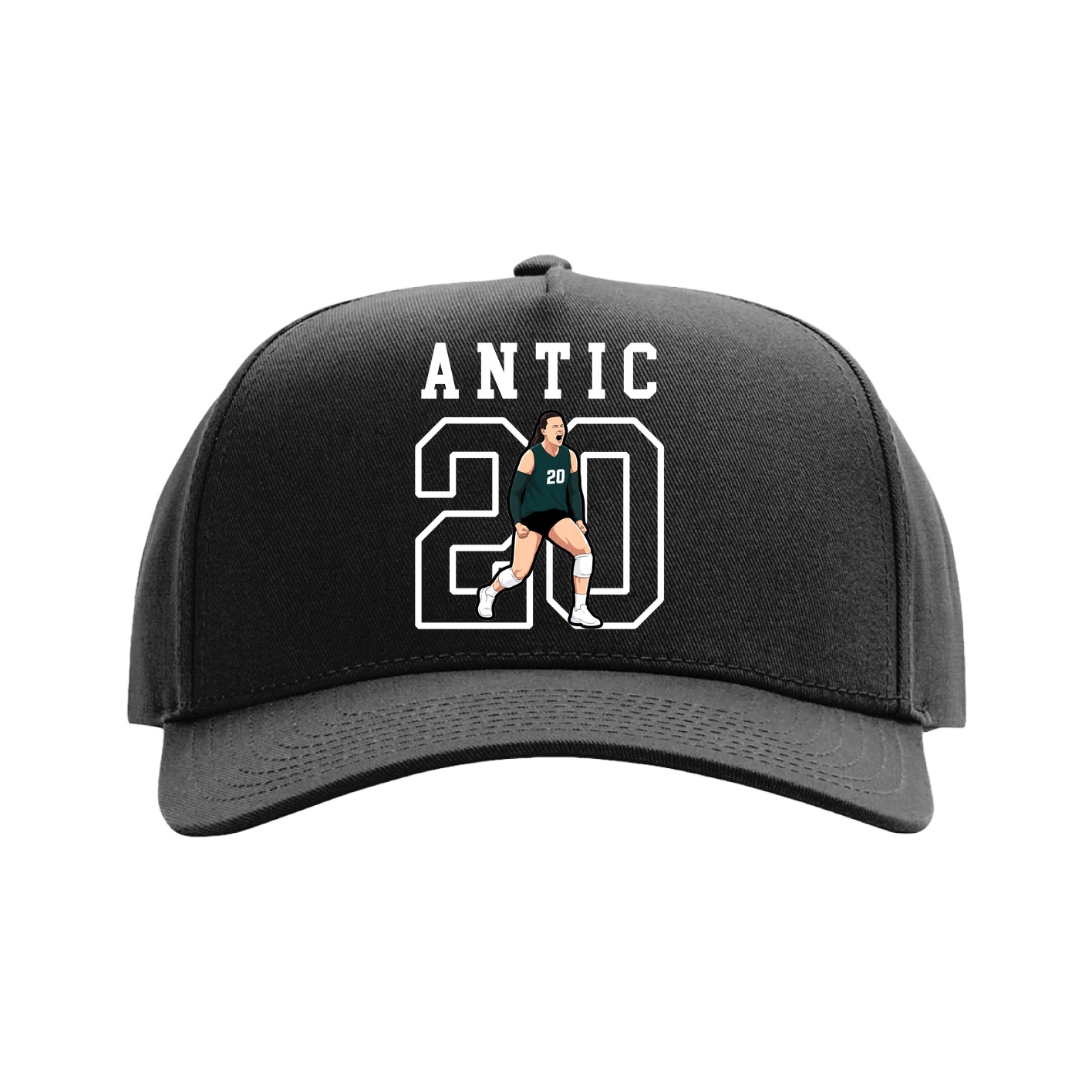 Full Fabric Five-Panel Champ Cap — Shirsey in Black
