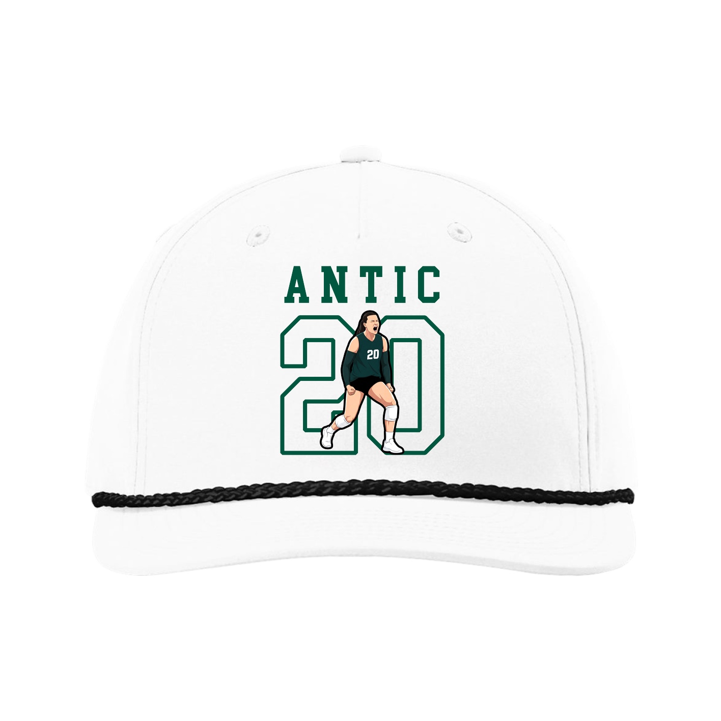 Five-Panel Classic Rope Cap — Shirsey in White