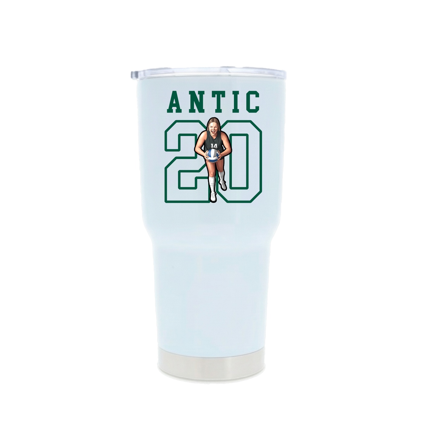 30oz Stainless Steel Tumbler — Shirsey in White