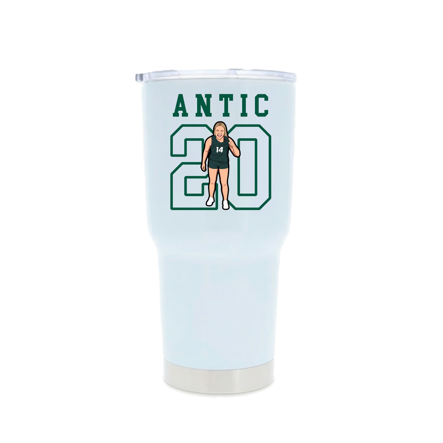 30oz Stainless Steel Tumbler — Shirsey in White