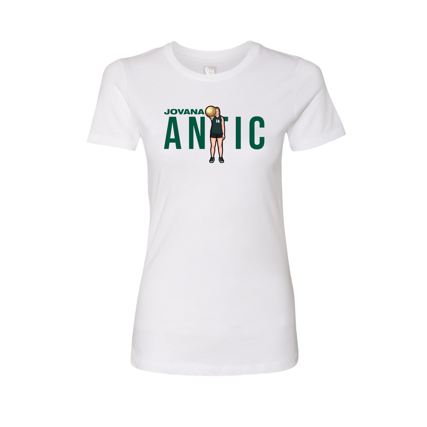 Womens Tee — Player Name in White