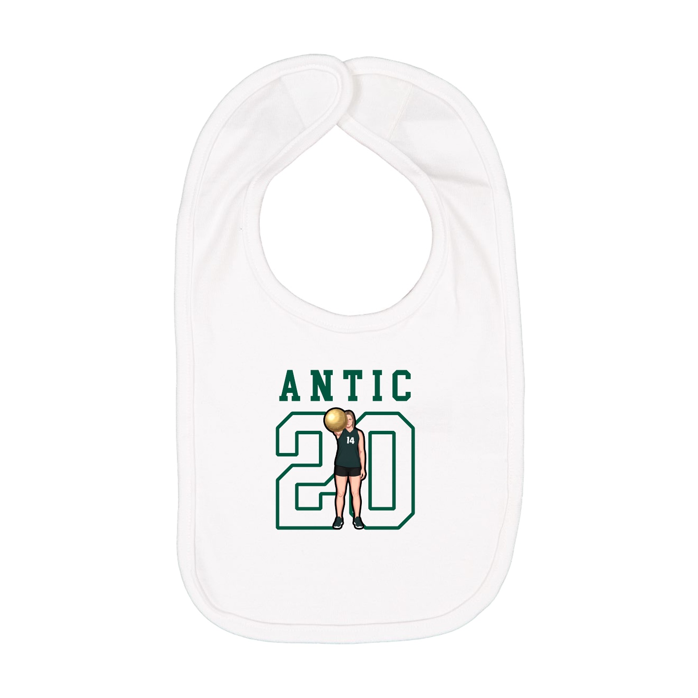 Infant Bib — Shirsey in White