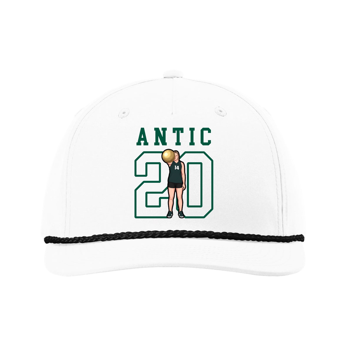 Five-Panel Classic Rope Cap — Shirsey in White