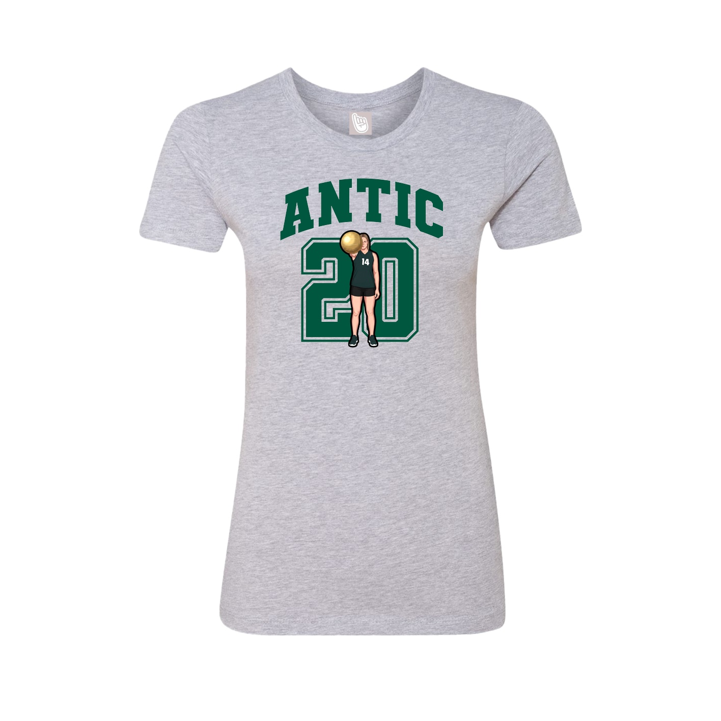 Womens Tee — Number in Grey