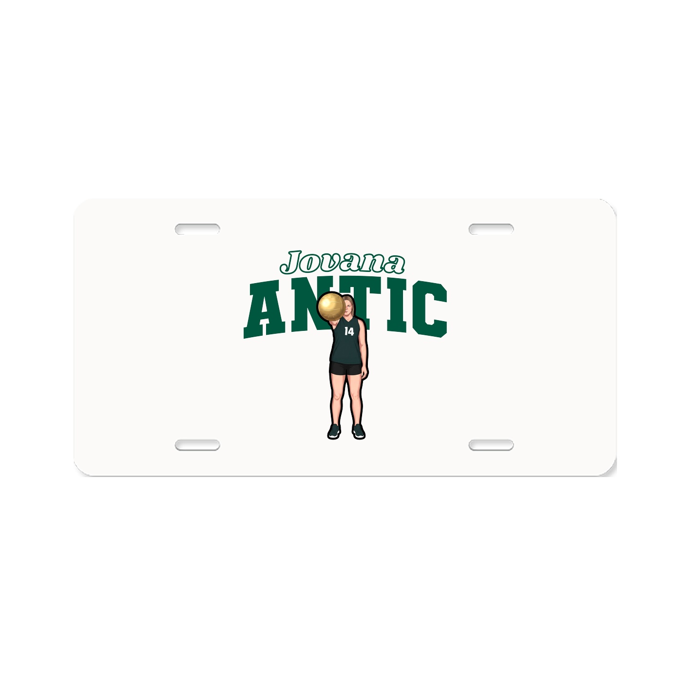 License Plate — Name Arch in Classic