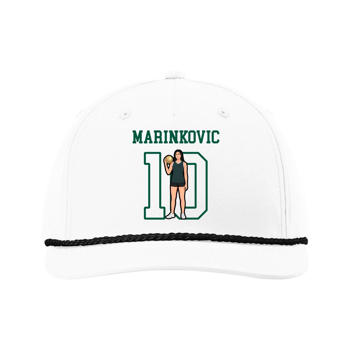 Five-Panel Classic Rope Cap — Shirsey in White
