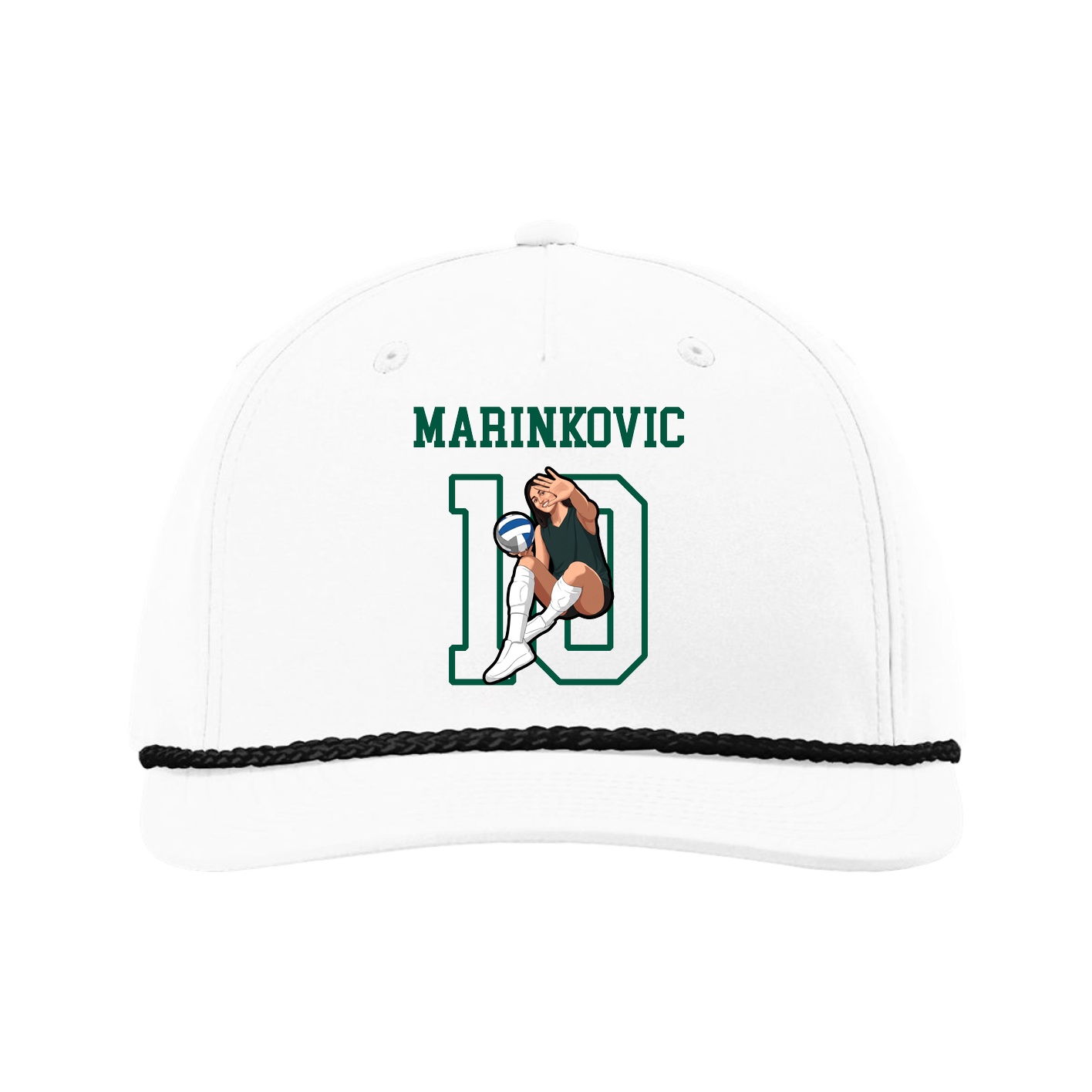 Five-Panel Classic Rope Cap — Shirsey in White