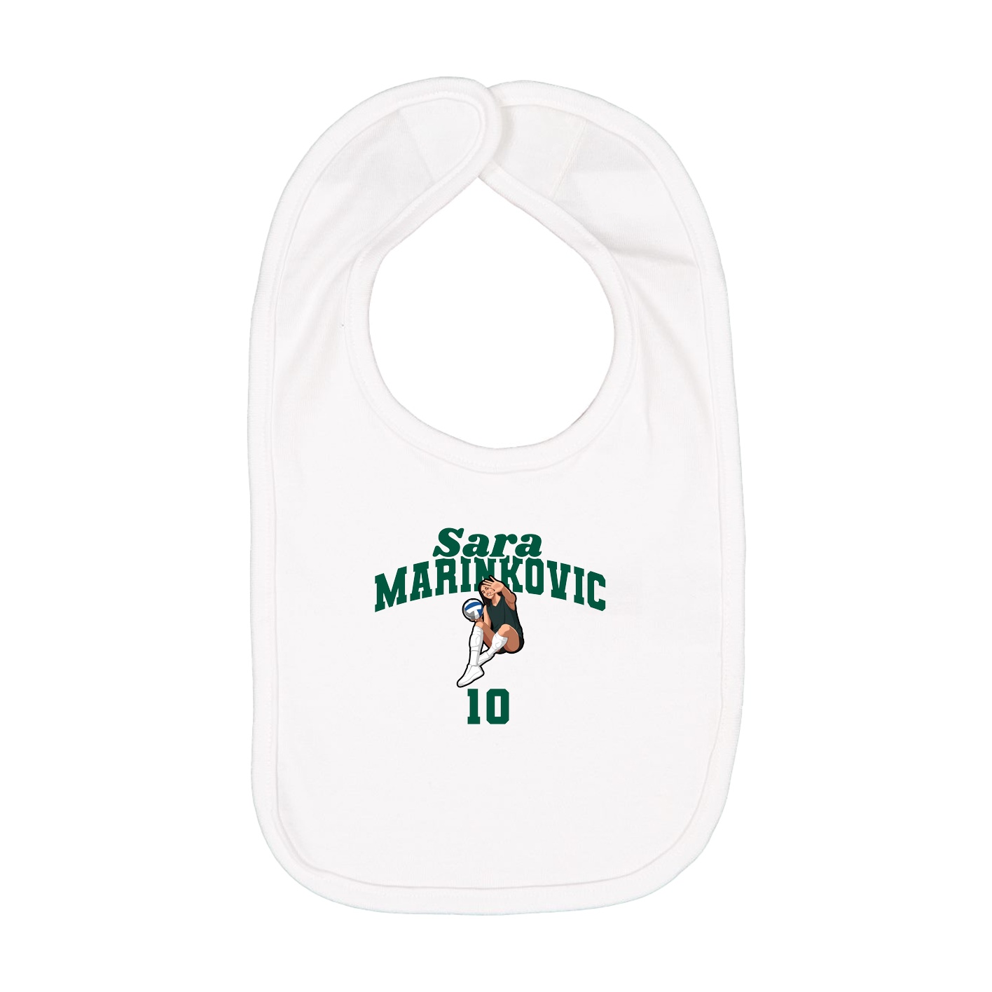 Infant Bib — Signature Arch in White