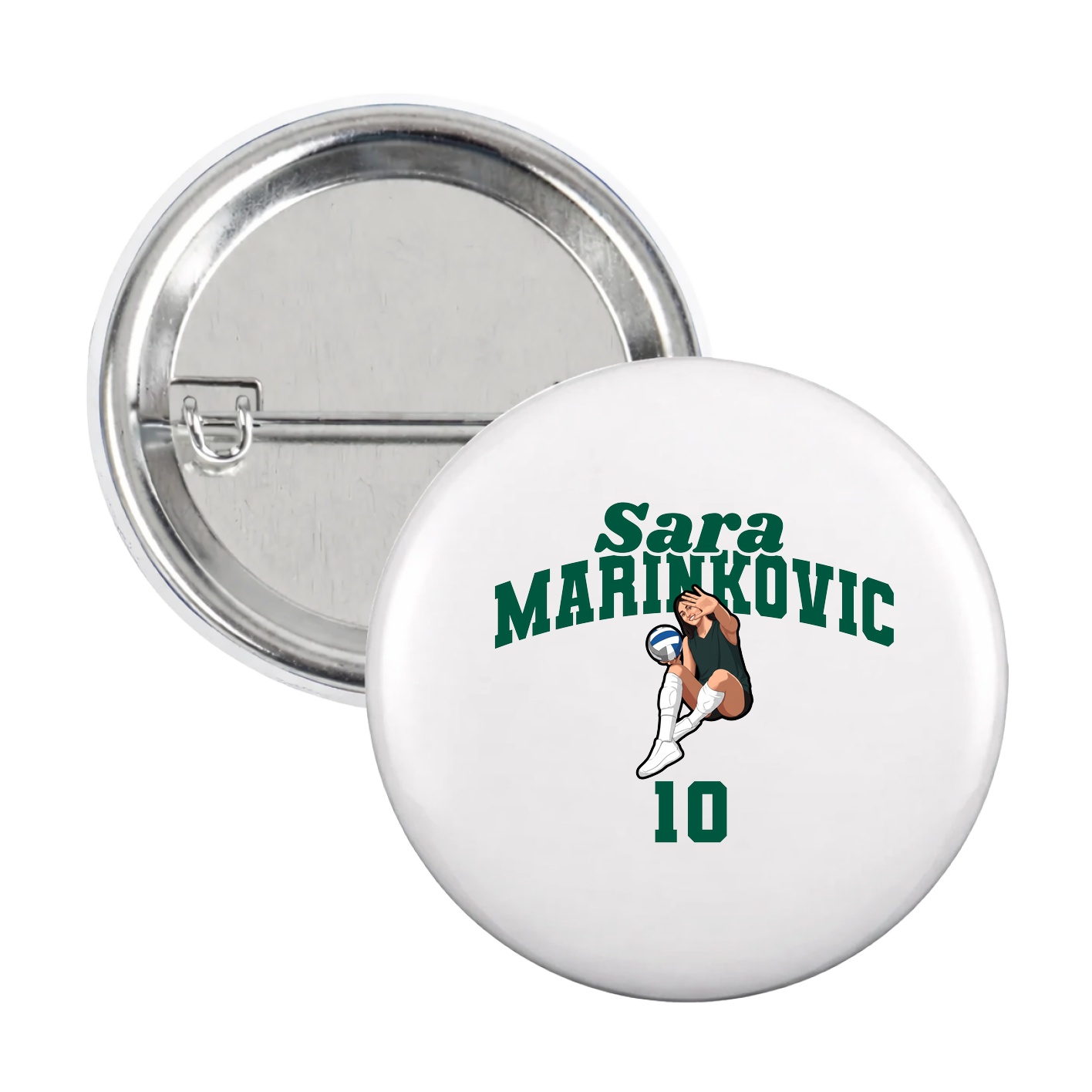 Game Day Button — Signature Arch in White