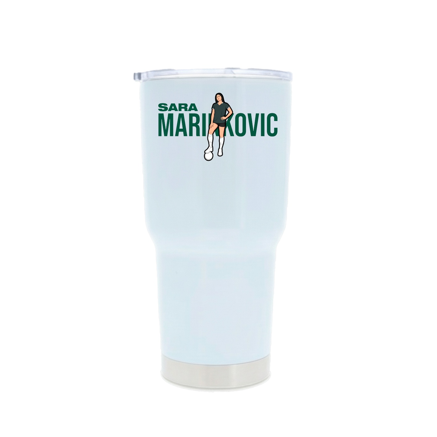 30oz Stainless Steel Tumbler — Player Name in White