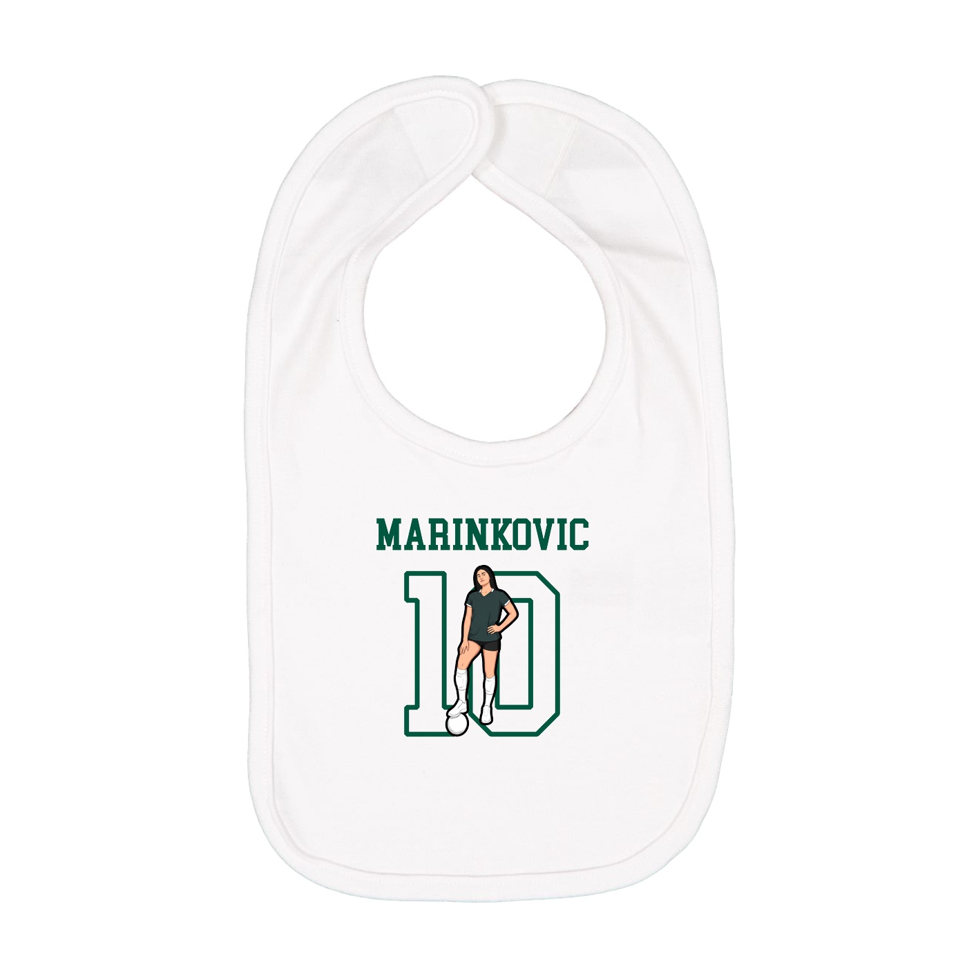 Infant Bib — Shirsey in White