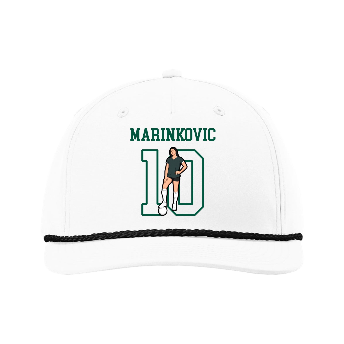 Five-Panel Classic Rope Cap — Shirsey in White