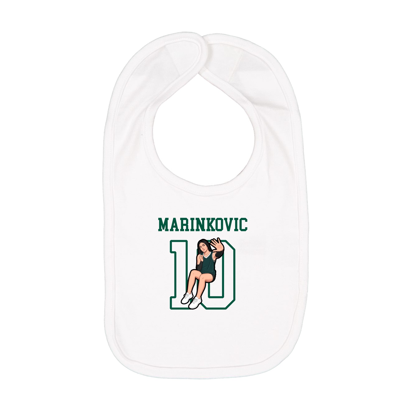 Infant Bib — Shirsey in White