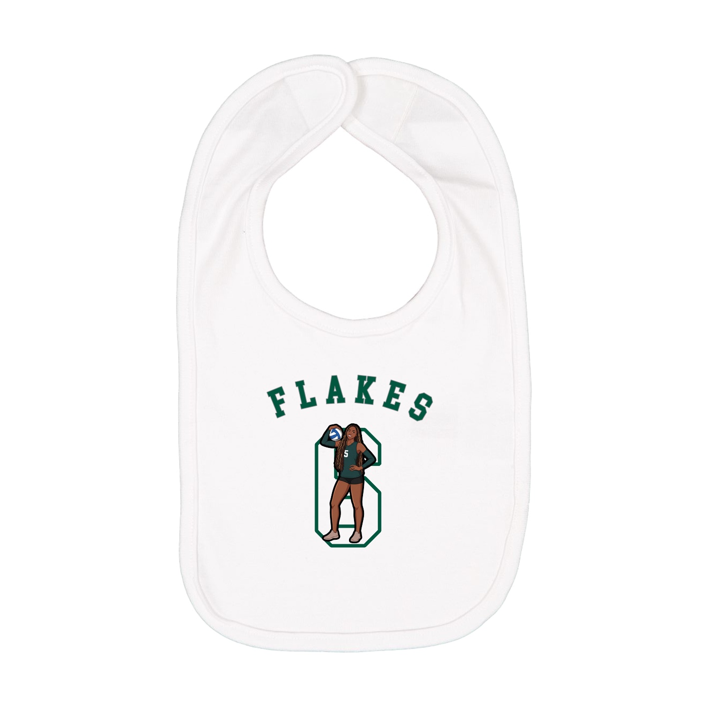 Infant Bib — Shirsey Arch in White