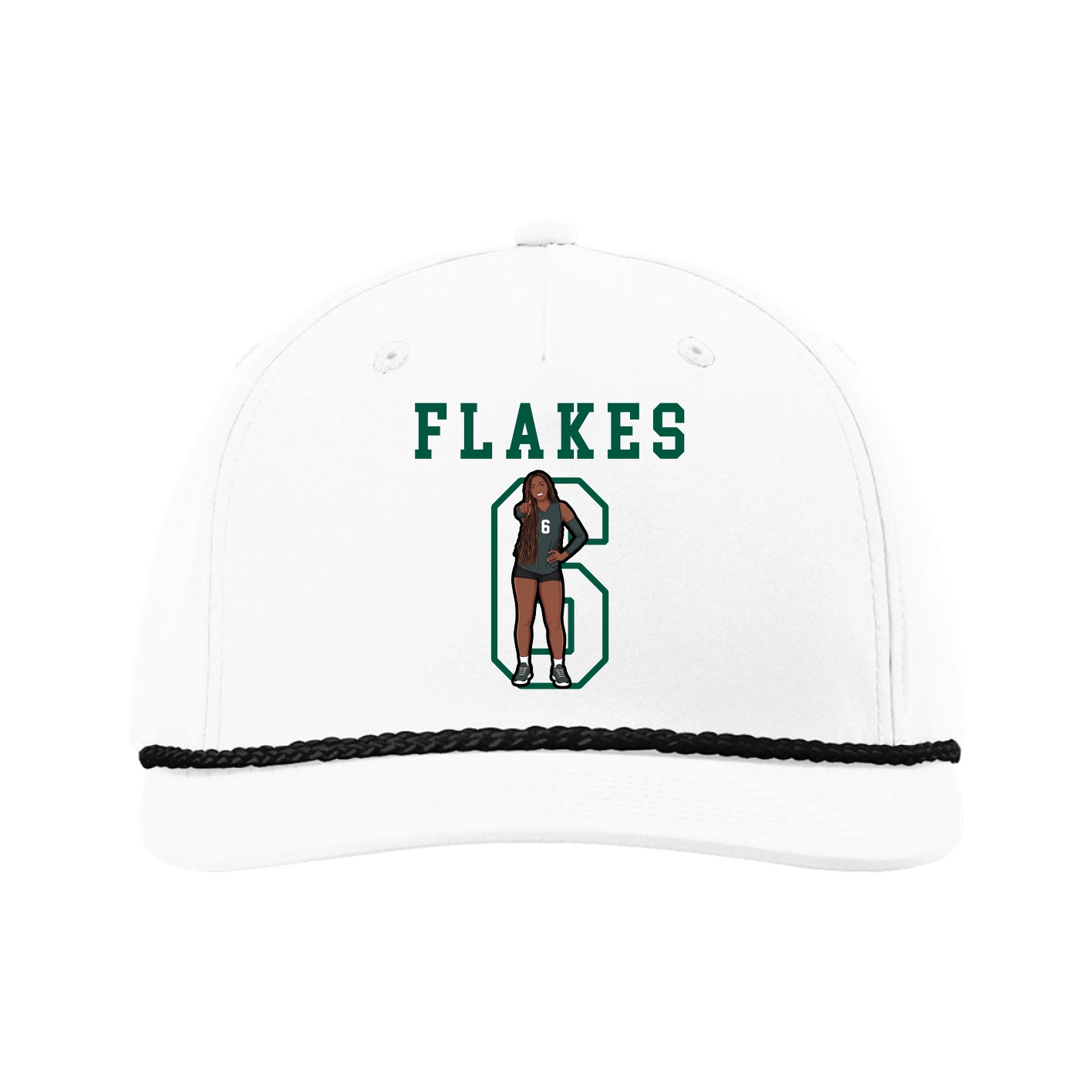 Five-Panel Classic Rope Cap — Shirsey in White