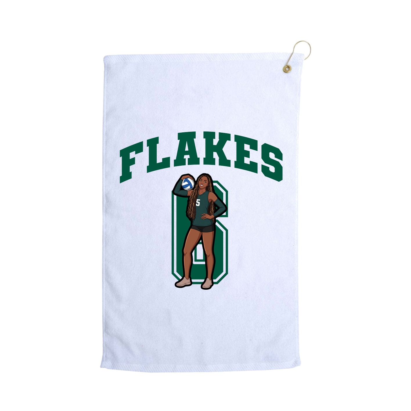 Golf Towel — Number in White